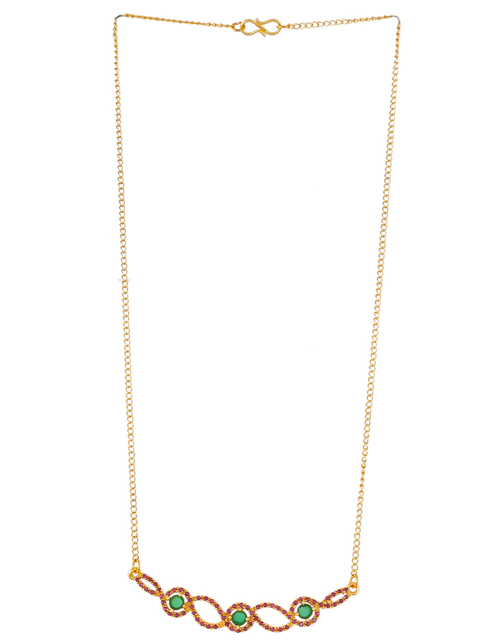 Gold-Plated Cubic Zirconia-Studded Chain