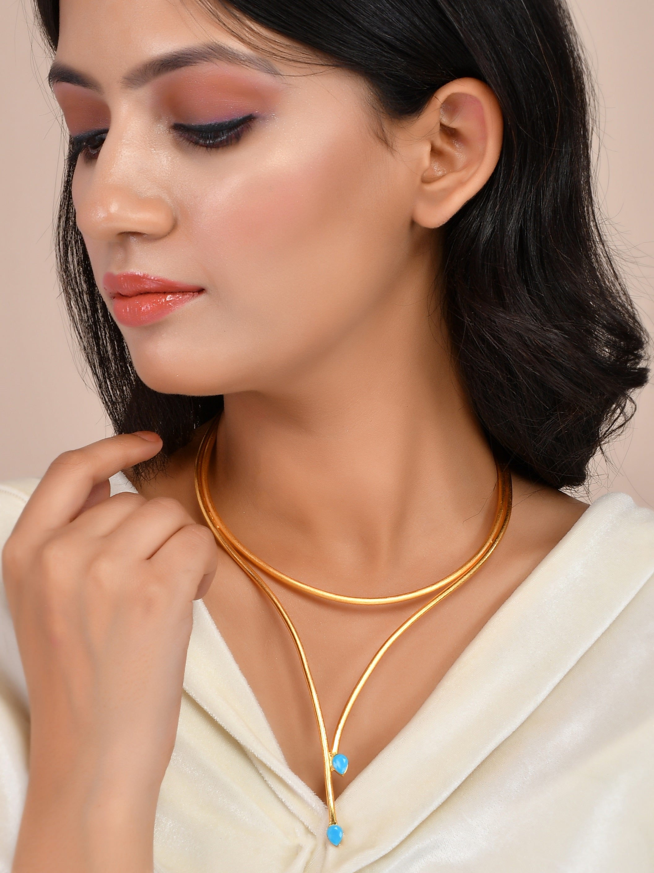 Branch (2) 21 karat gold necklace, weight 4.89 grams - مصاغات الأربش للذهب  بالسعودية قسم المتجر الإلكتروني