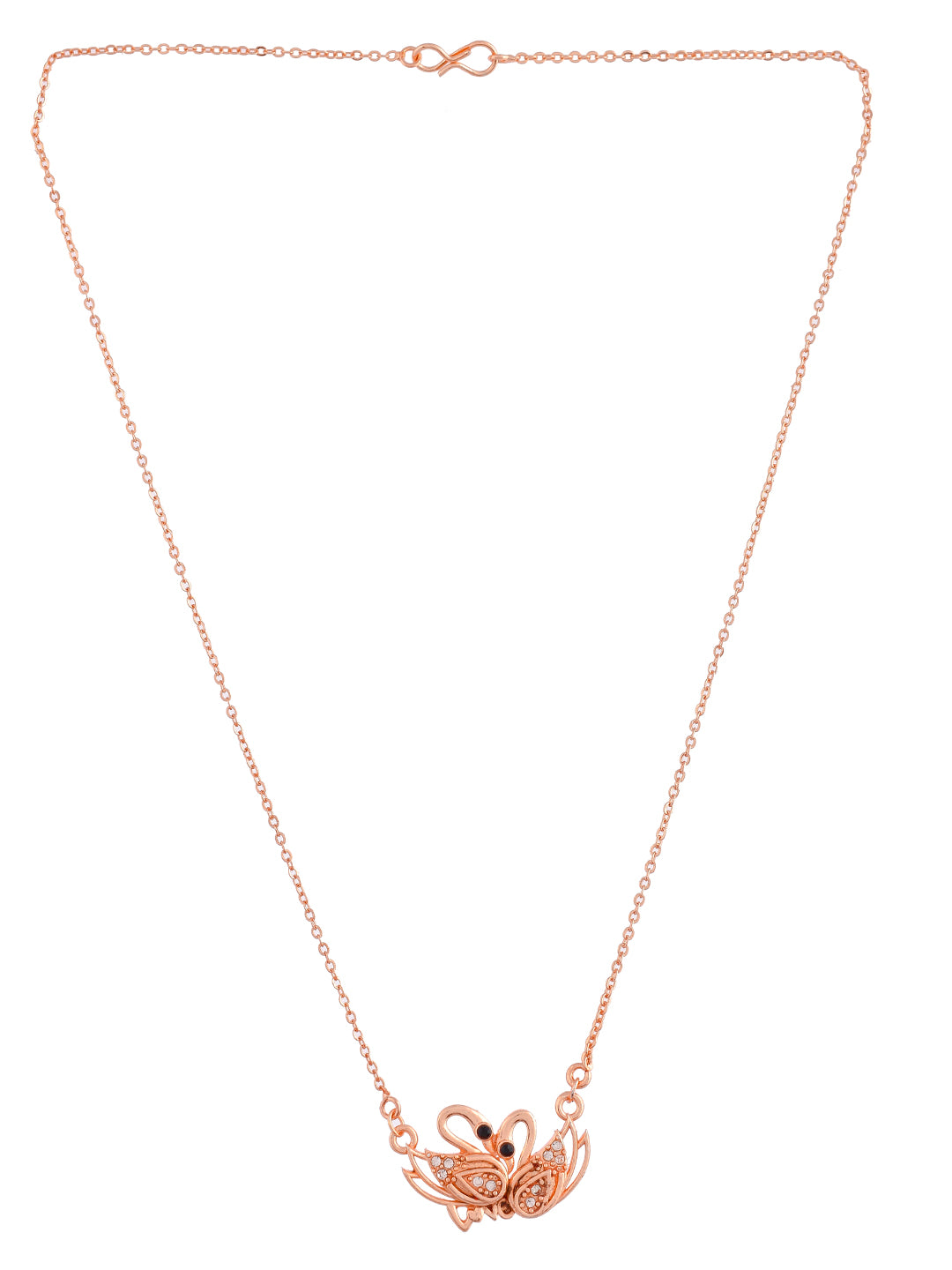 Rose Gold Plated Swan Pendant Chain