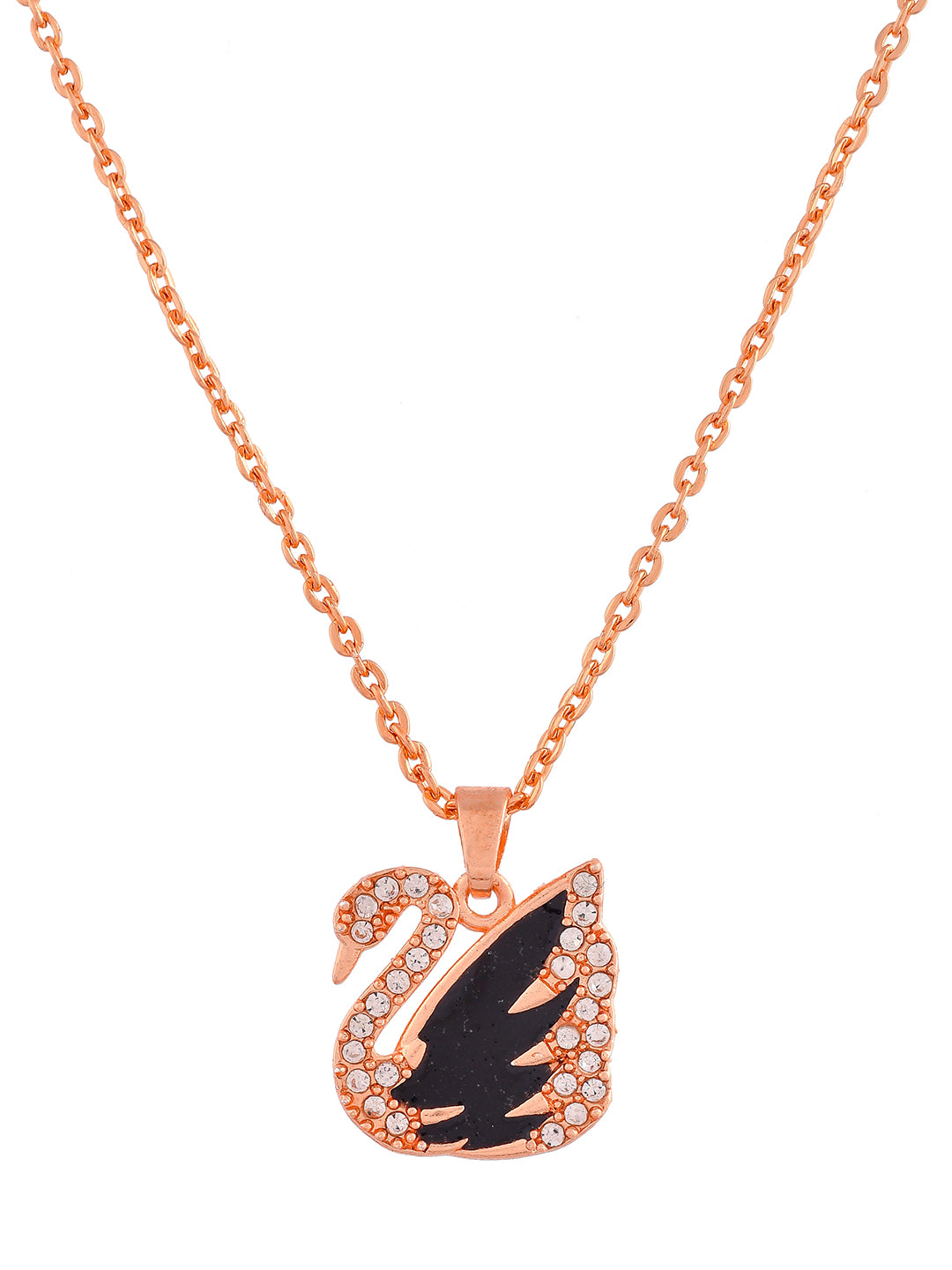 Rose Gold Plated Swan Pendant Chain