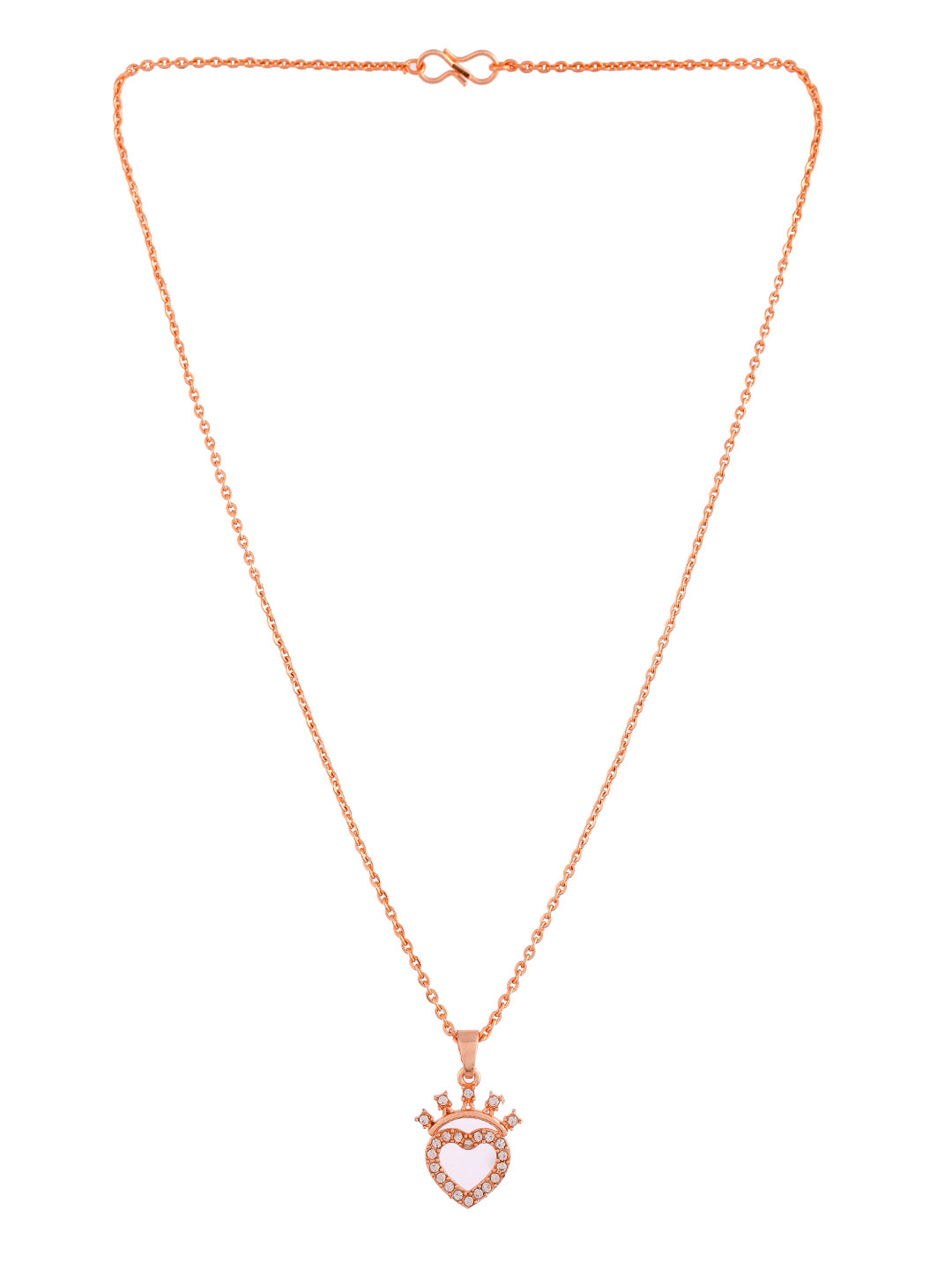 Rose Gold Plated Heart Pendant Chain