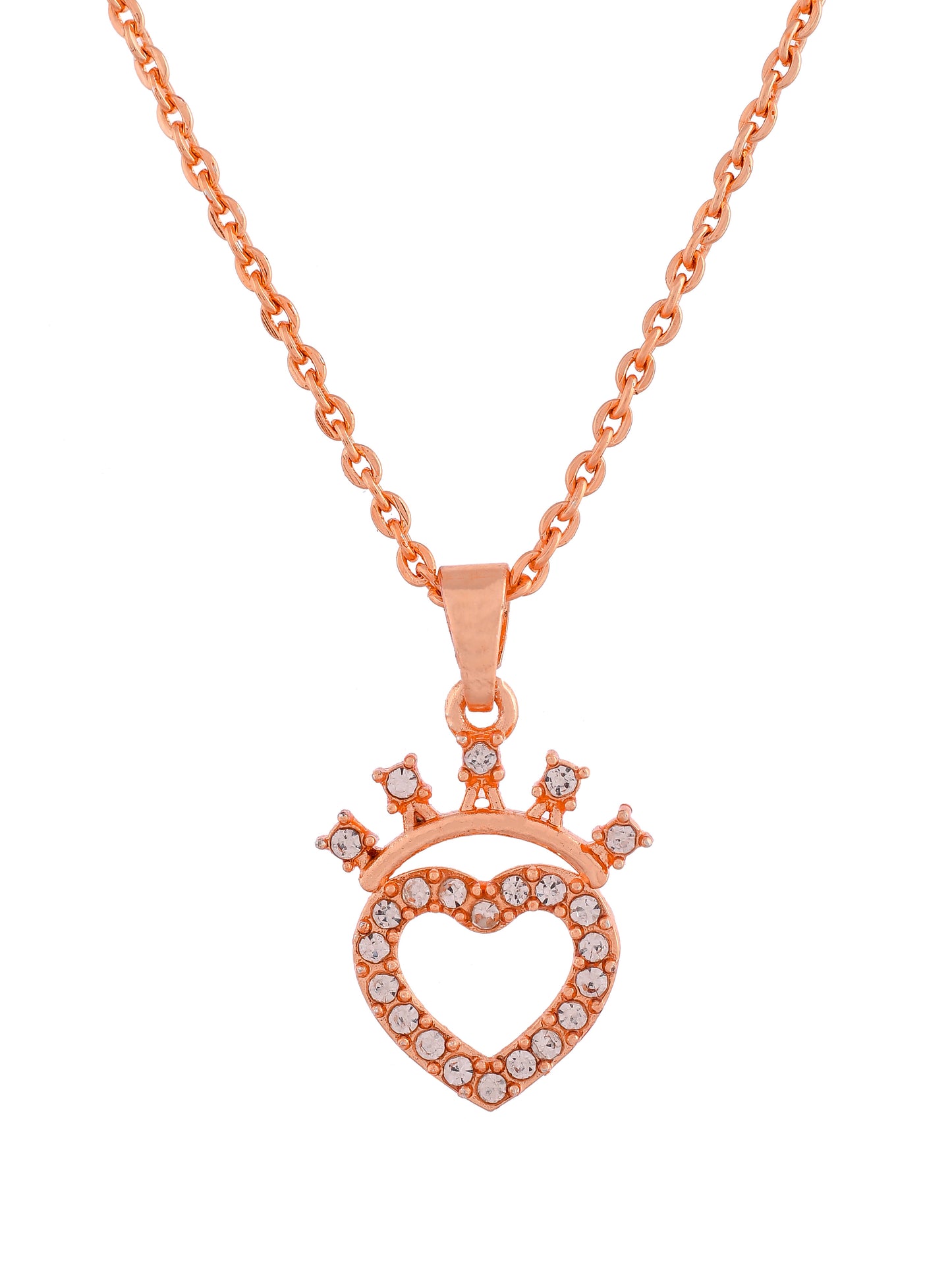 Rose Gold Plated Heart Pendant Chain