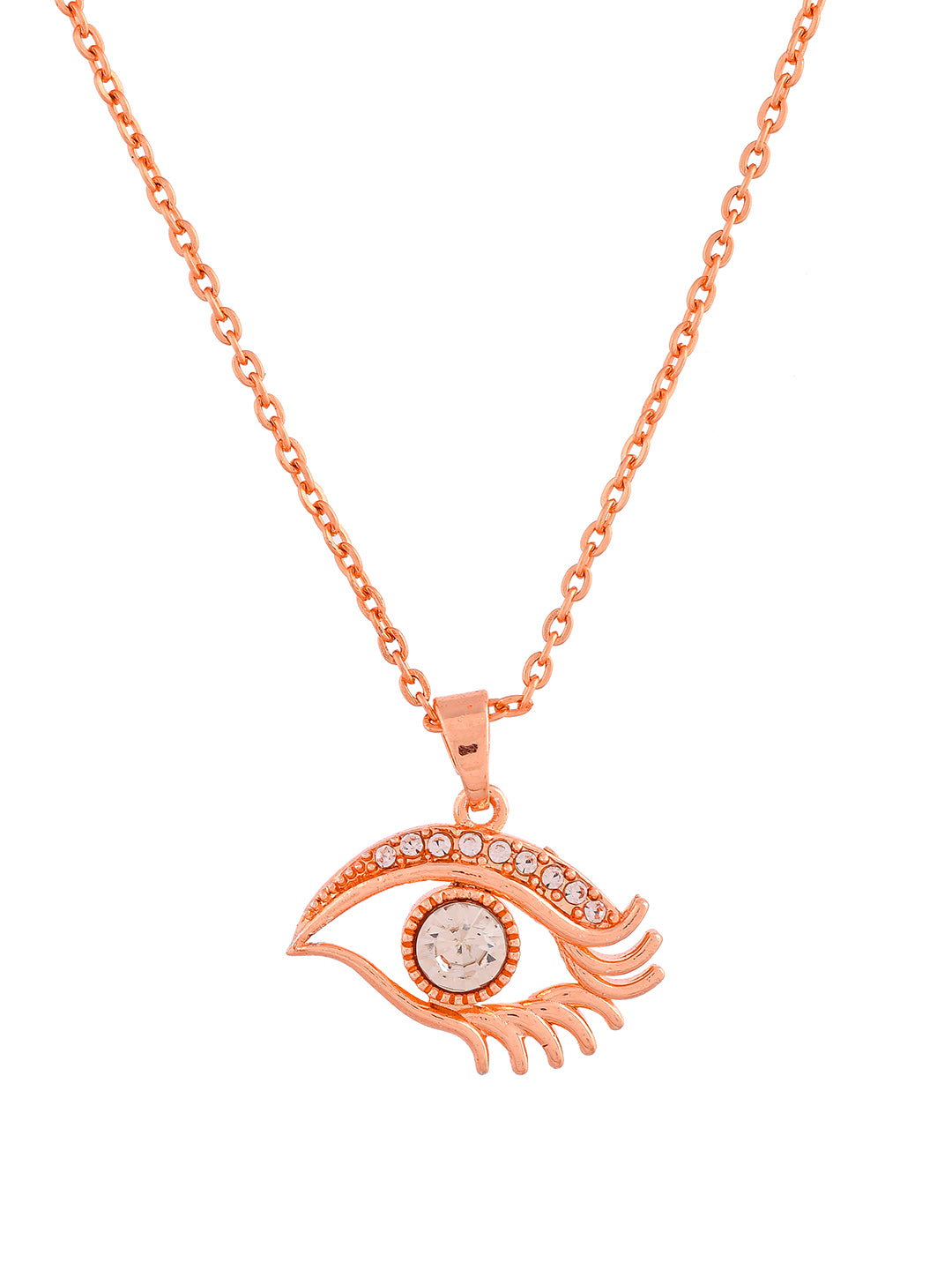 Evil Eye Rose Gold Pendant Chain