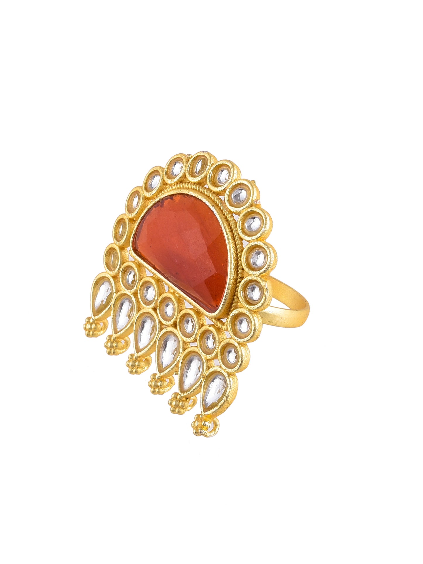 Ethnic Kundan Stone Finger Ring
