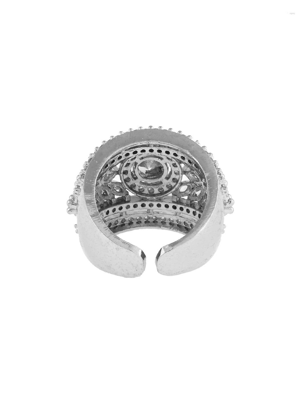 American Diamond Statement Party Wear Bridal Ring For Women & Girls