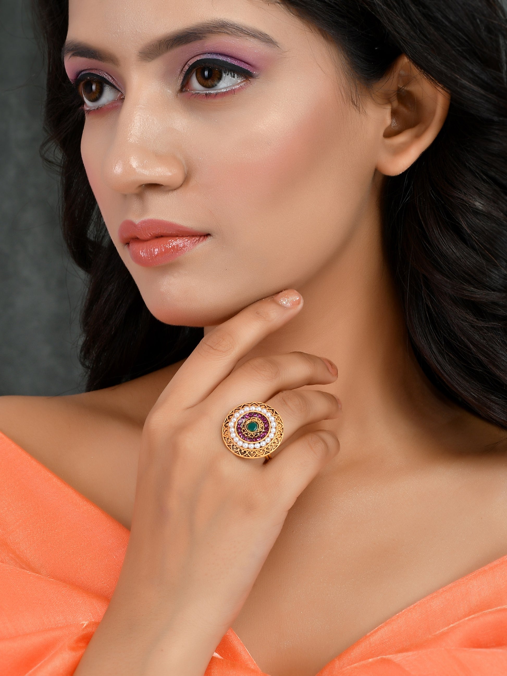 Circular Ethnic Adjustable Finger Rings