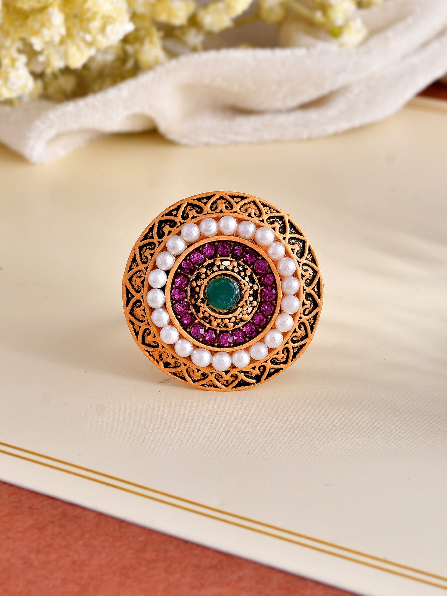 Circular Ethnic Adjustable Finger Rings