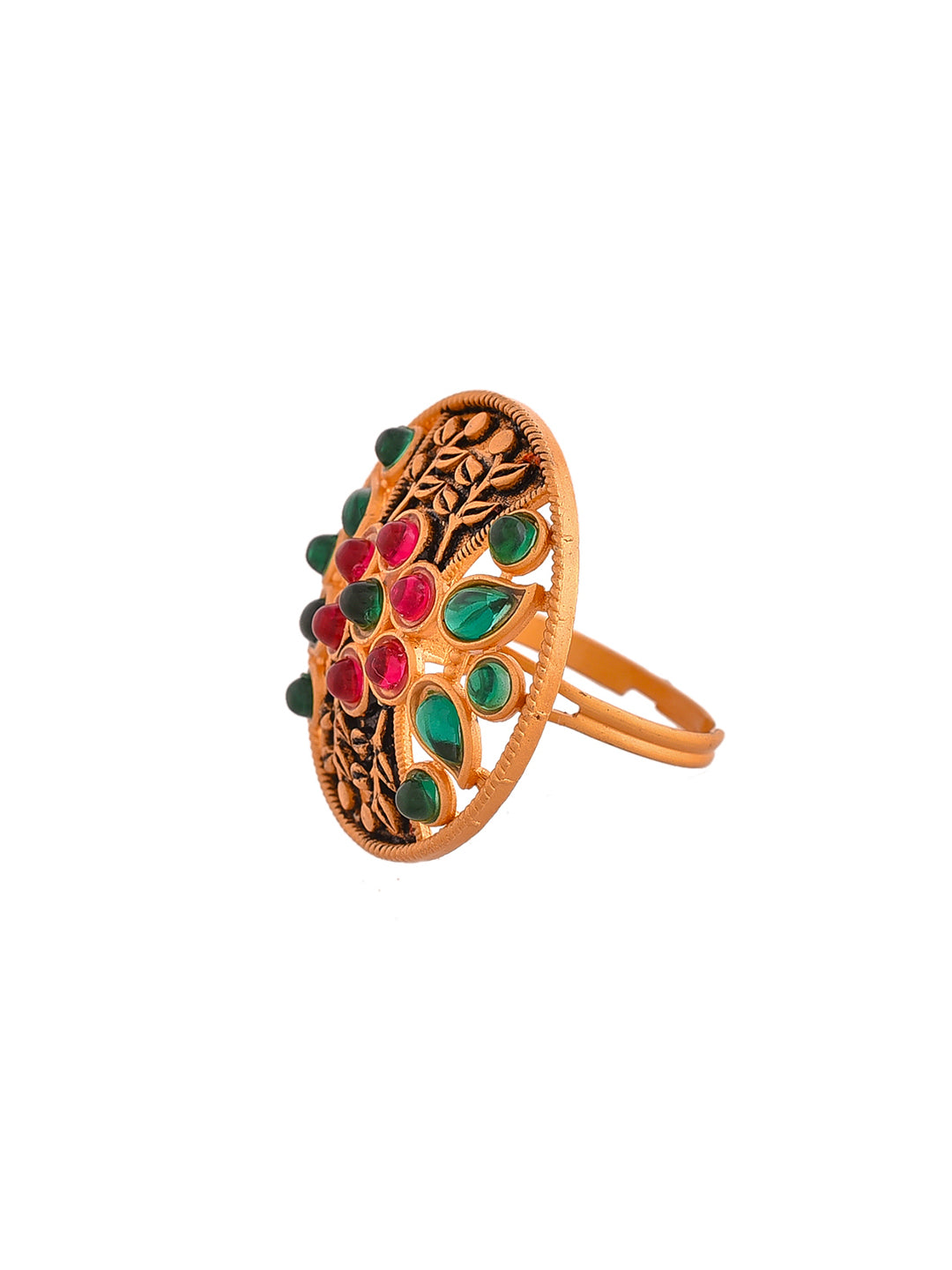South Indian Artificial Stone Adjustable Finger Ring