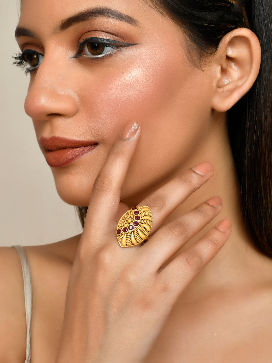 Handcrafted Temple Finger Ring