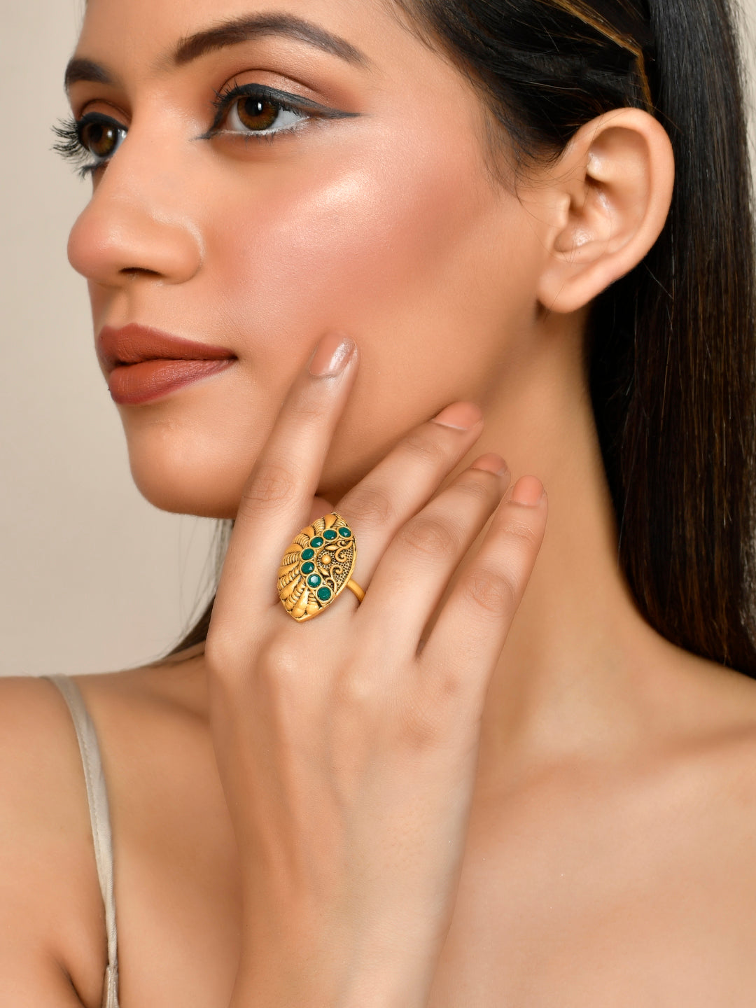 Handcrafted Temple Finger Ring