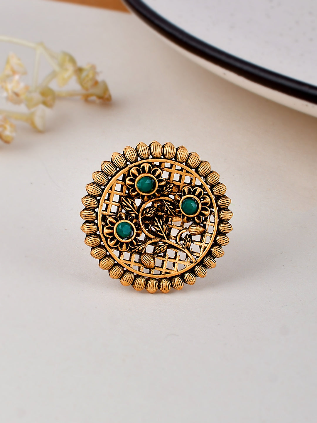 Gold Plated Handcrafted Finger Ring