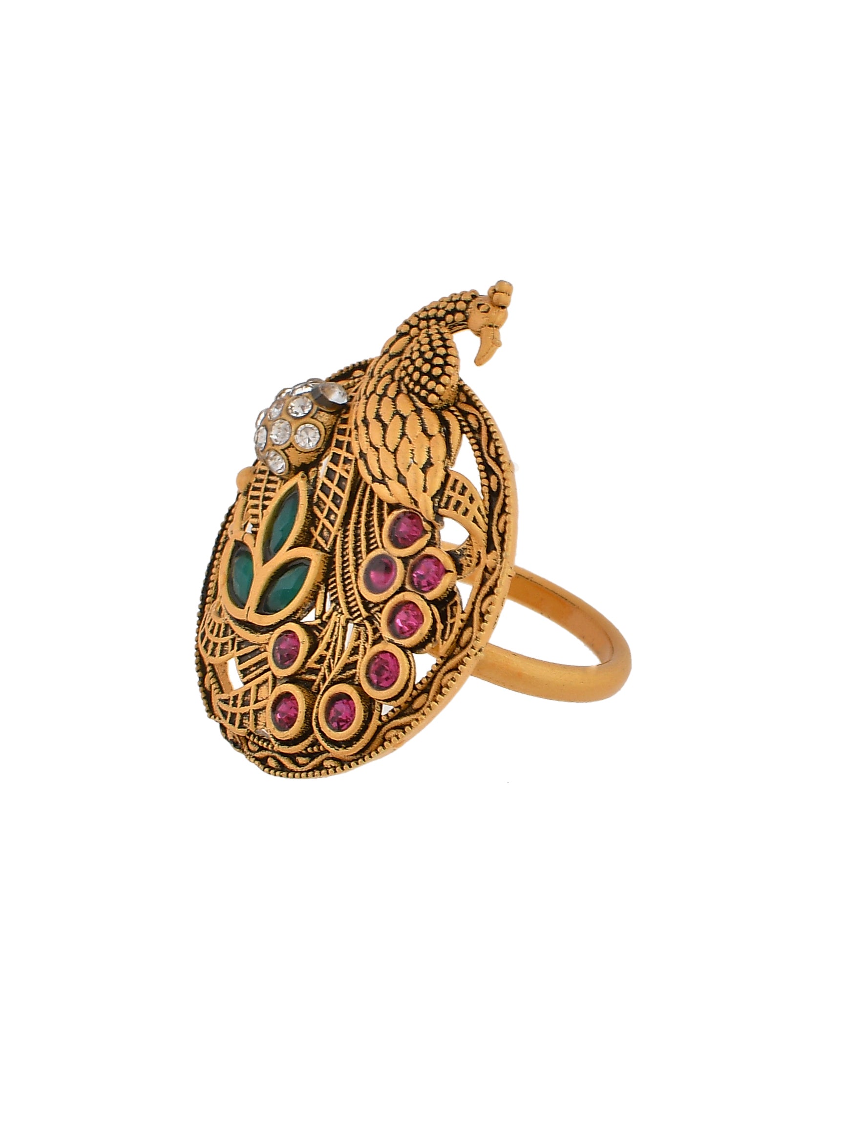 South Indian Gold Plated Adjustable Finger Ring
