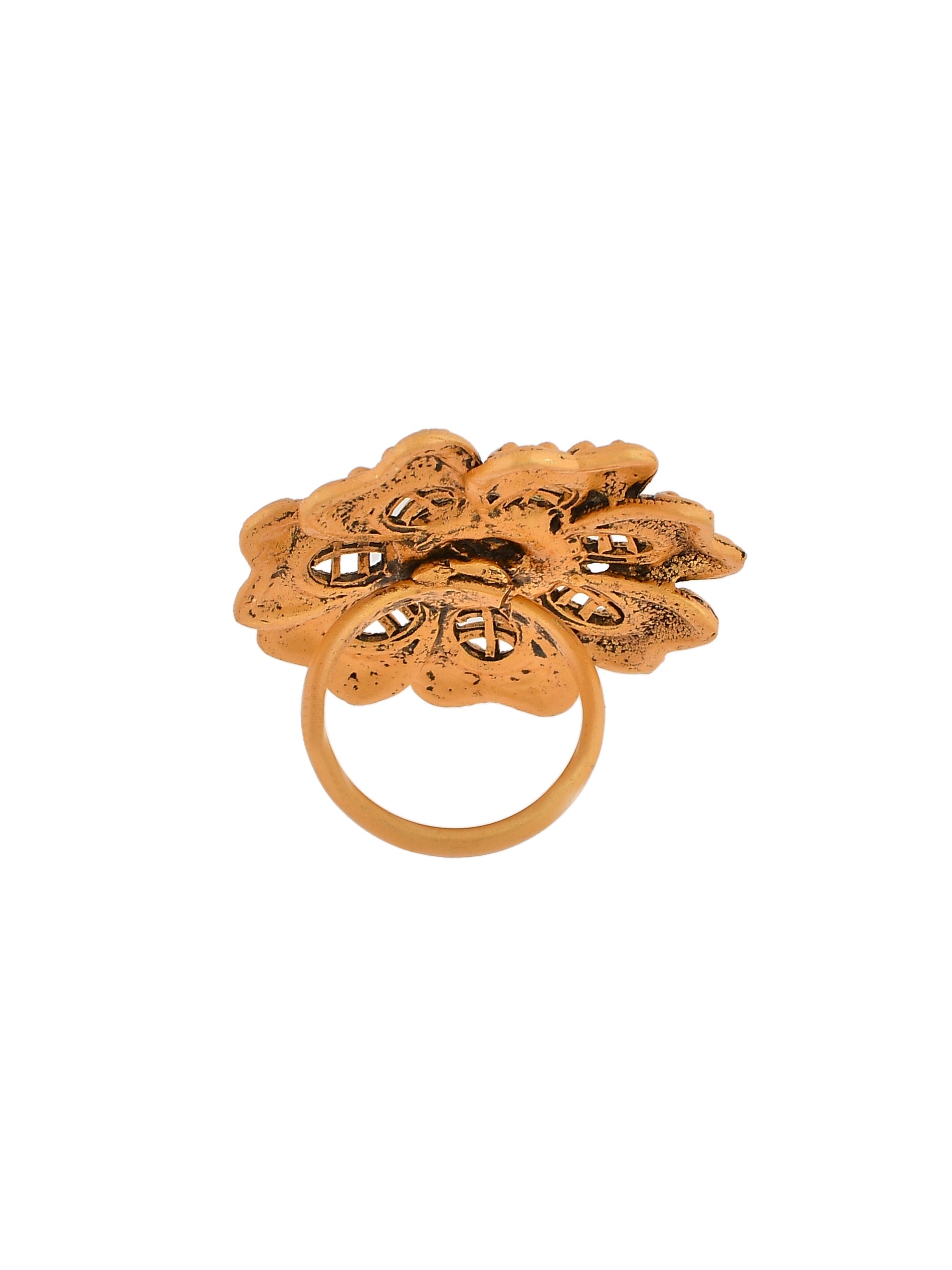 Buy Antique South Indian Ring With Matte Gold Plating 202416 | Kanhai Jewels