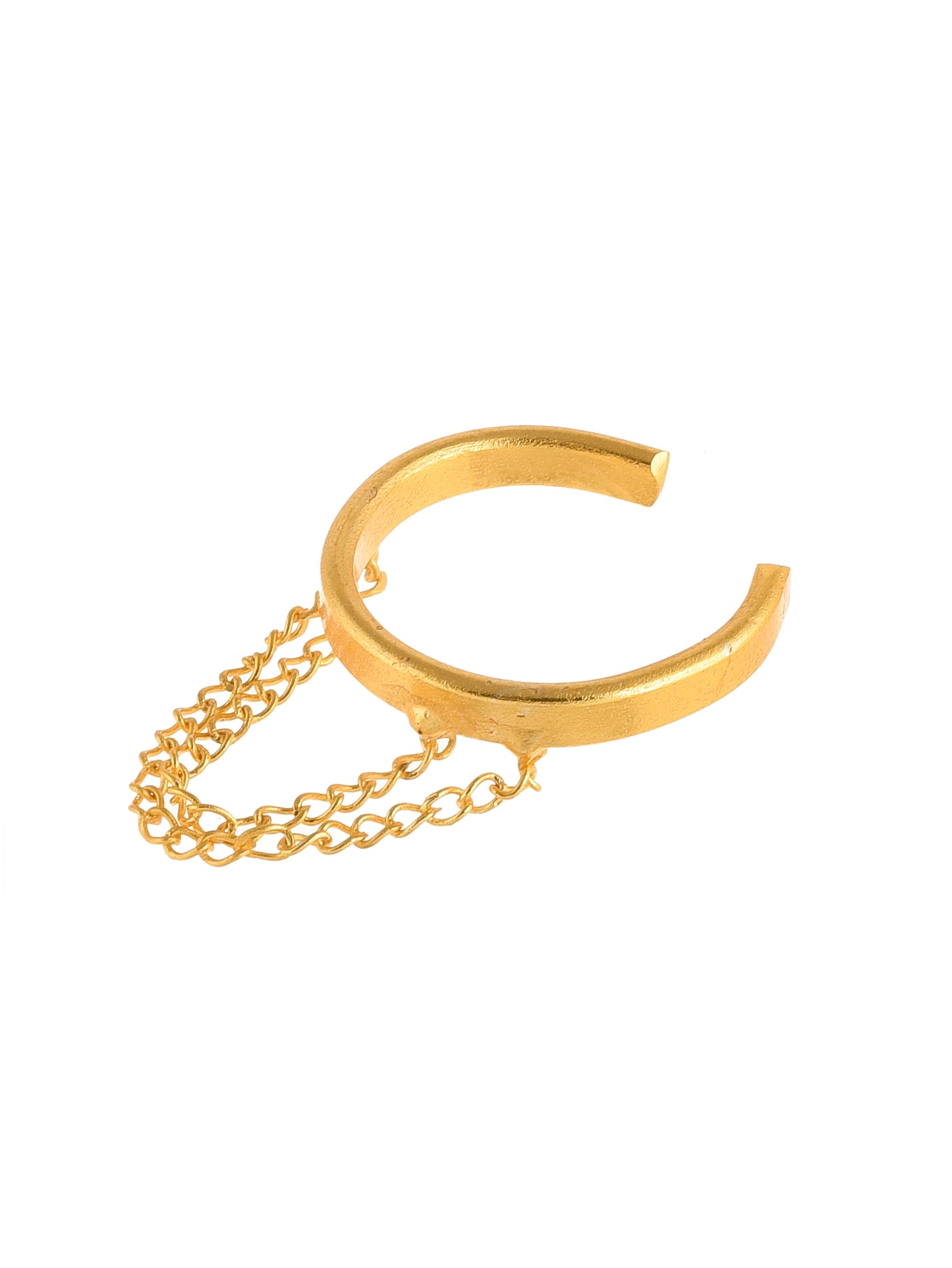 Gold Plated Western Chain Finger Ring