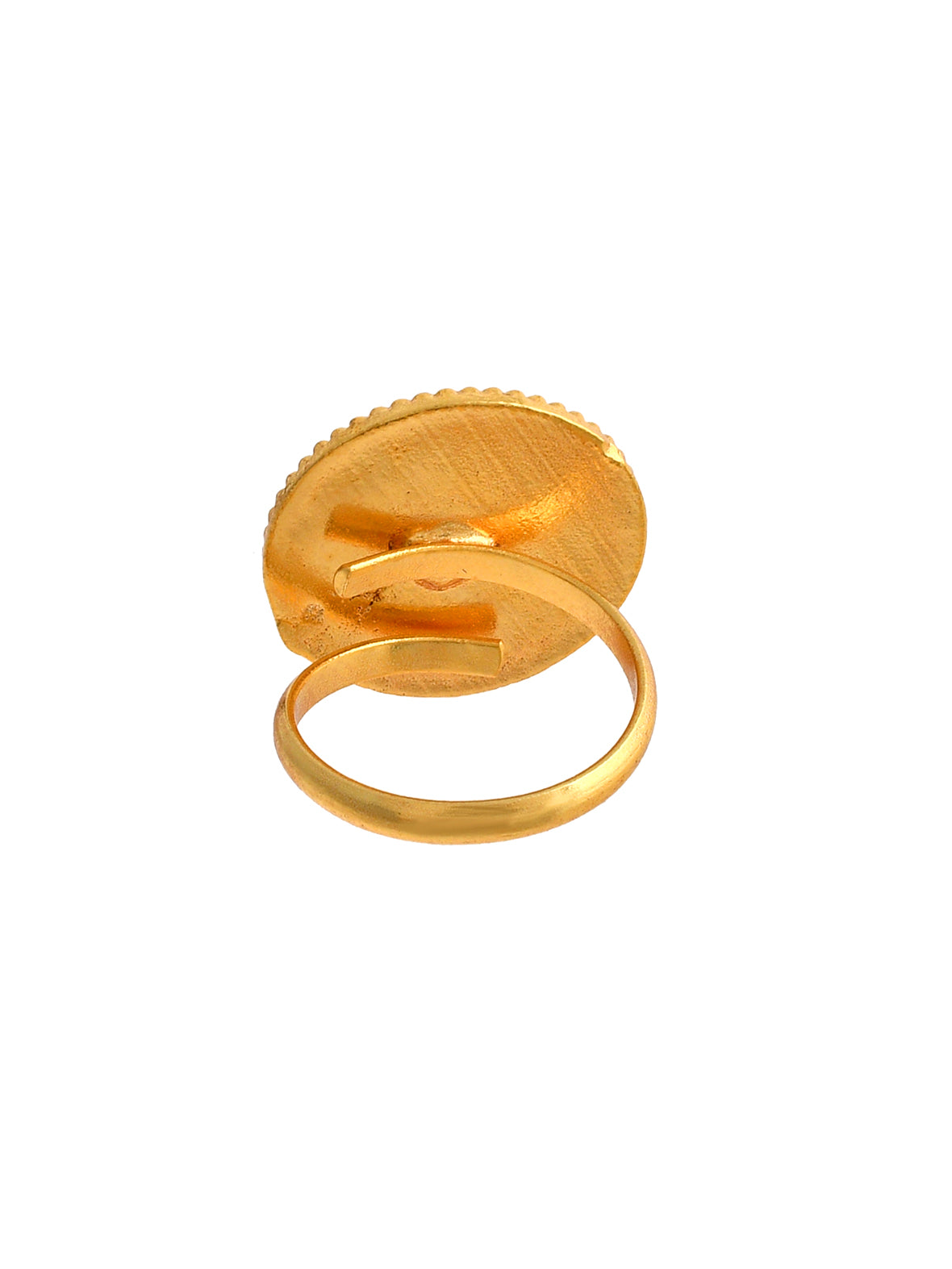 Gold Plated Handcrafted Temple Finger Ring