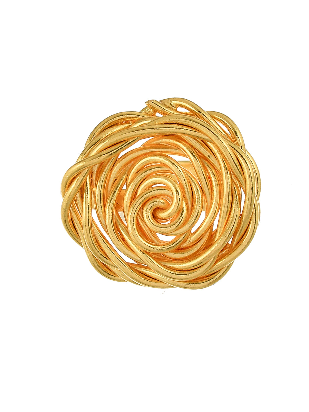 Gold Plated Meshwire Rose Ring