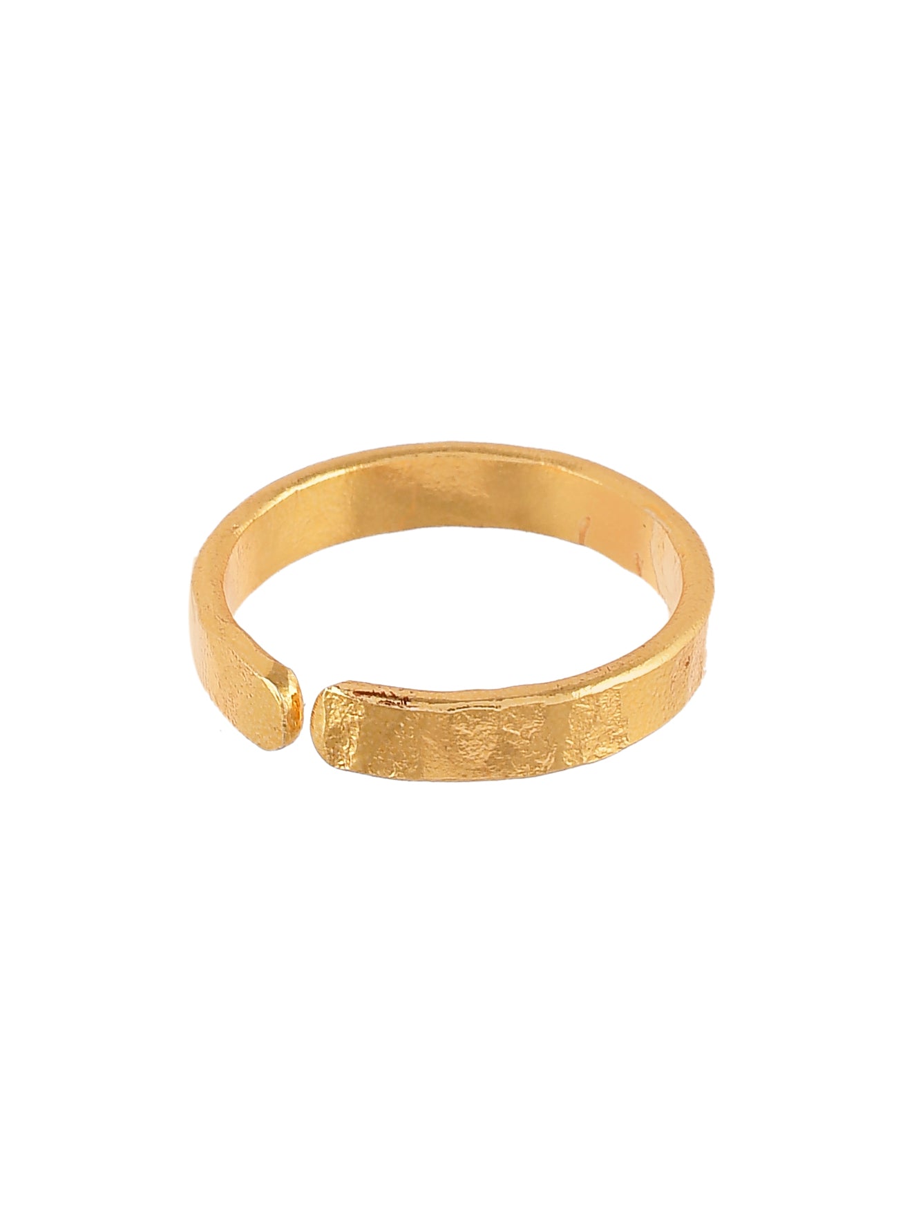 Handmade Gold plated Flat Ring