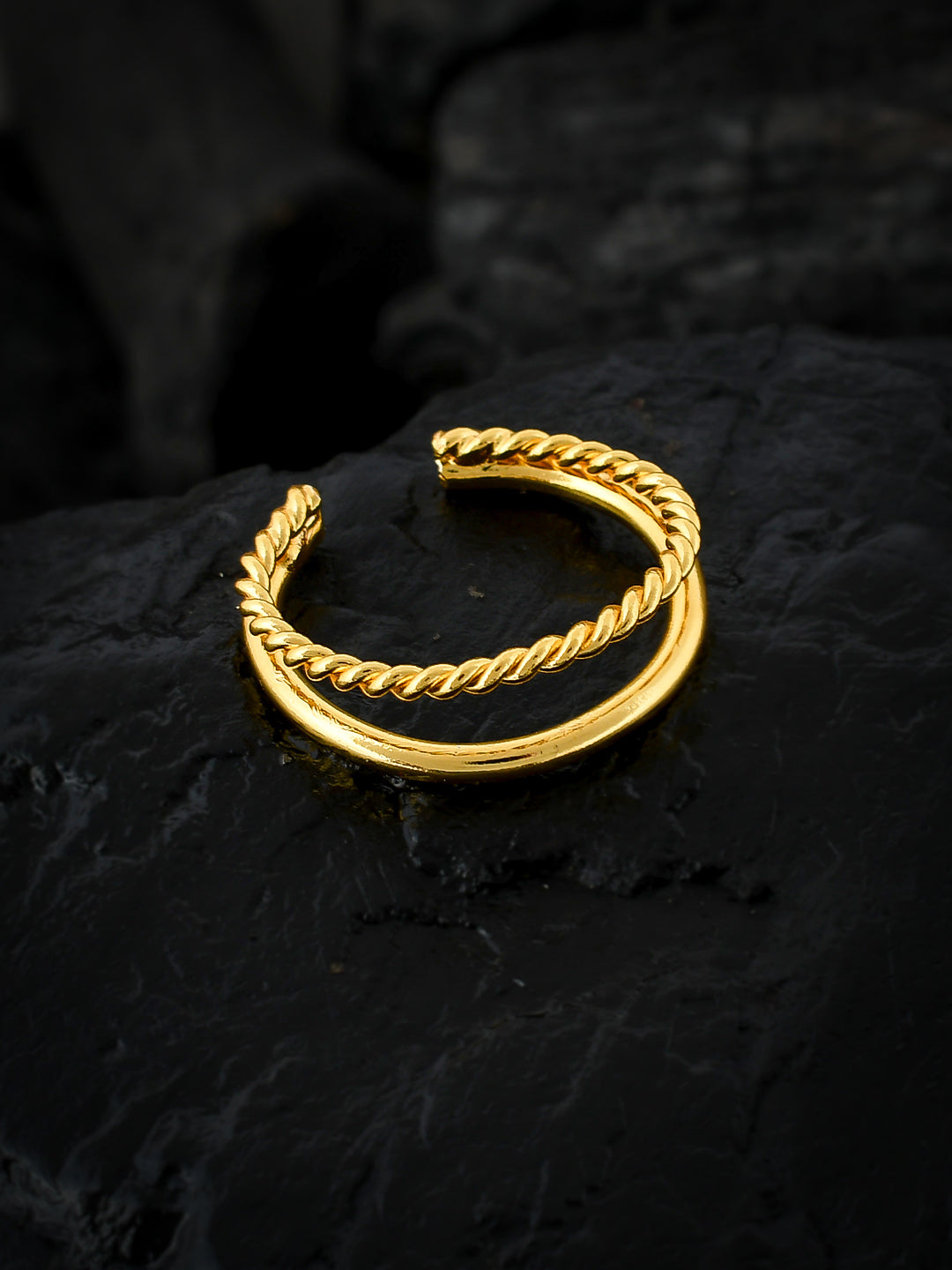 Gold Plated Twisted Ring