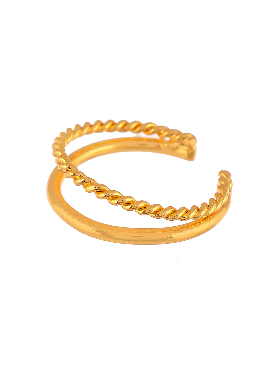 Gold Plated Twisted Ring