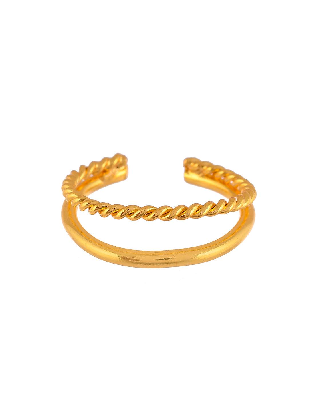 Gold Plated Twisted Ring