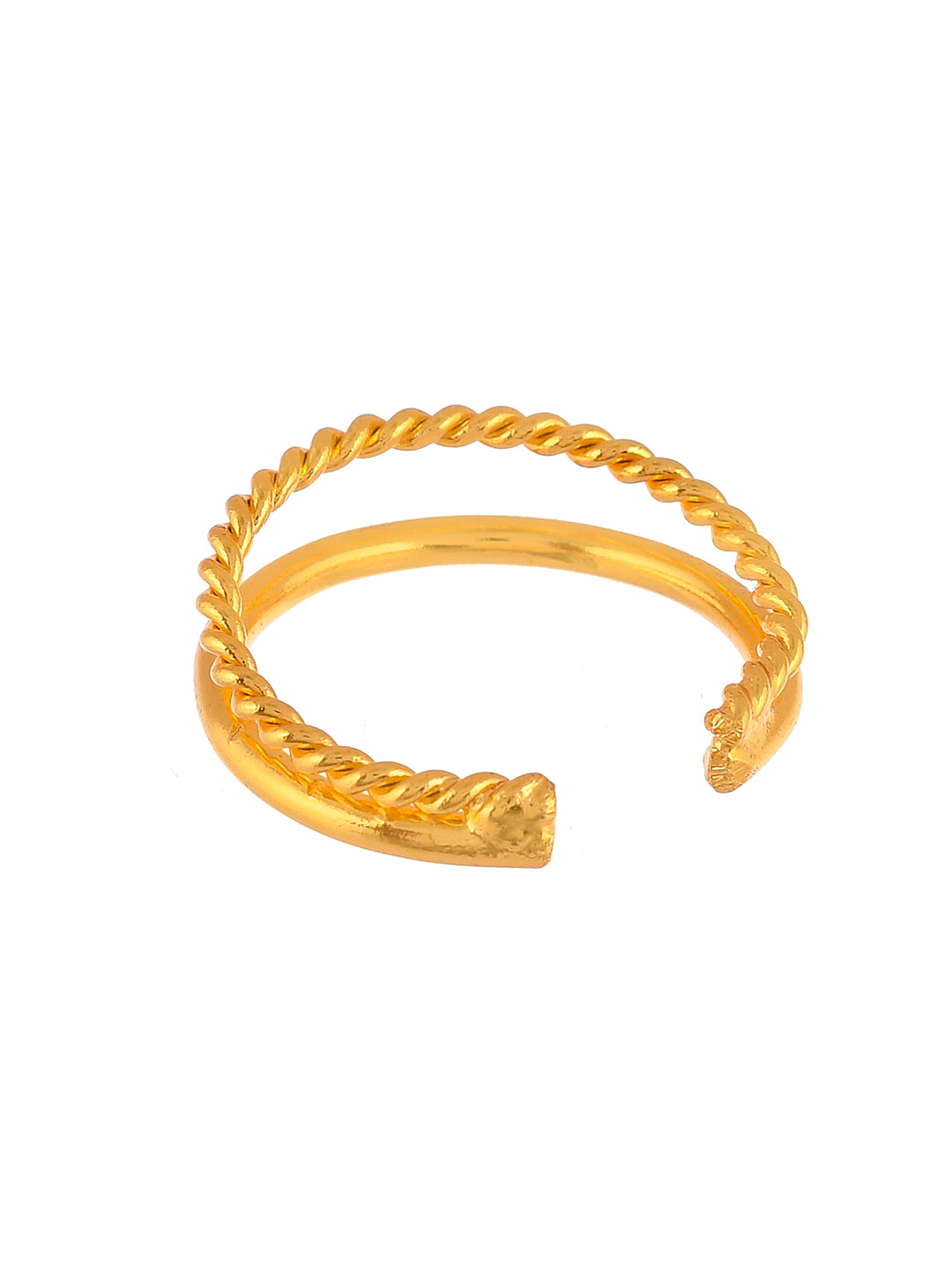 Gold Plated Twisted Ring