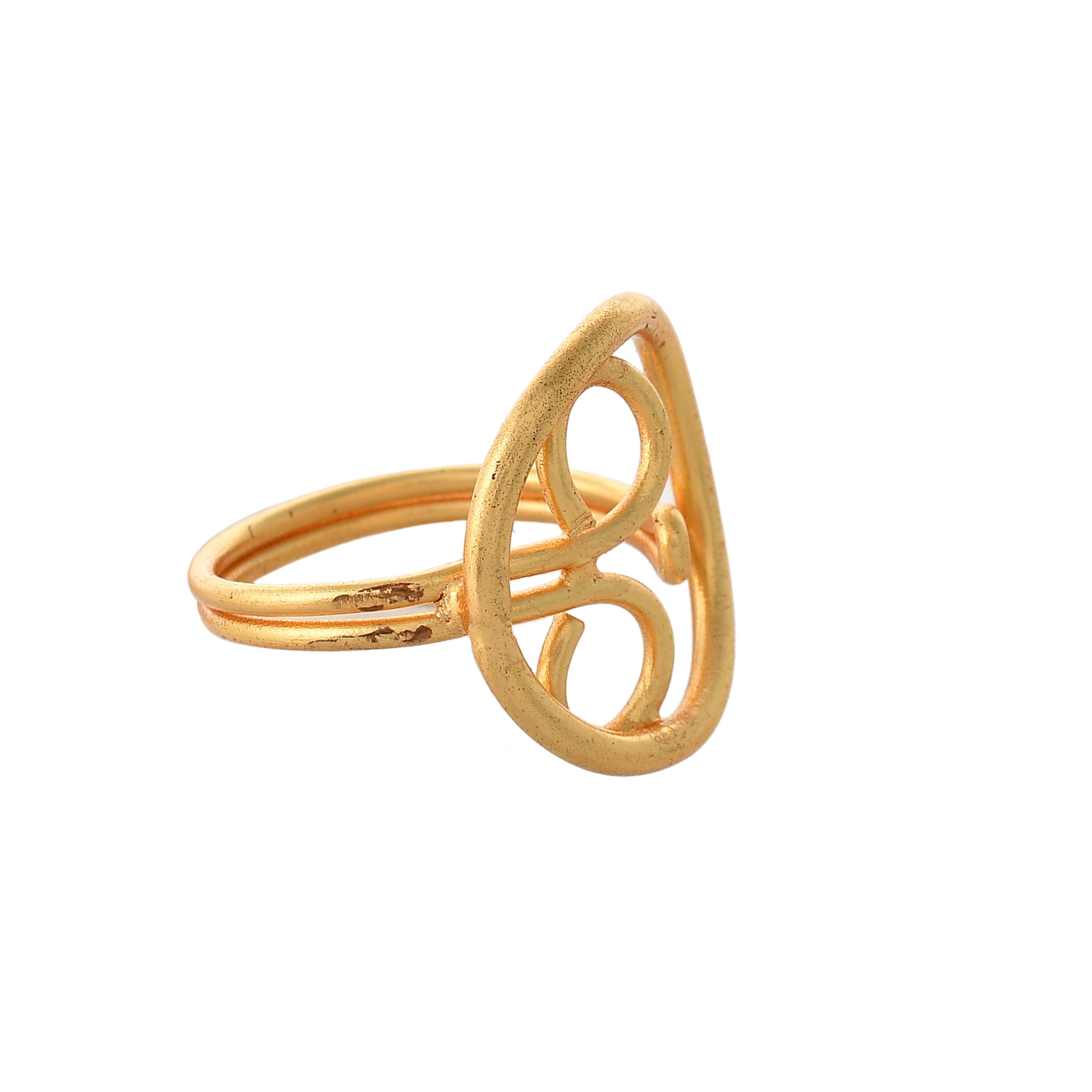 Buy Round Gold Plated Adjustable Finger Rings for Women Online at ...