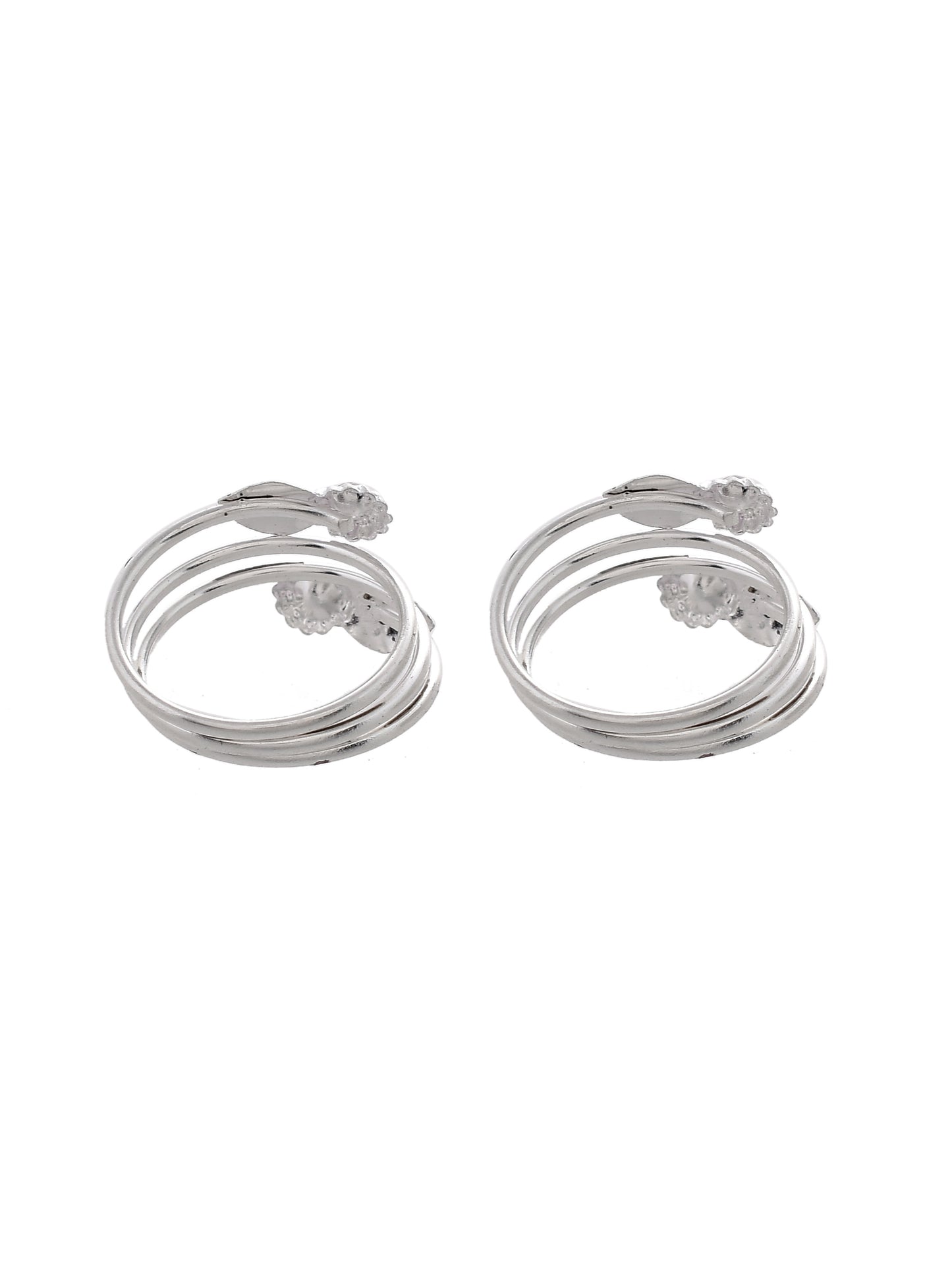 Set of 2 Silver Traditional toe ring