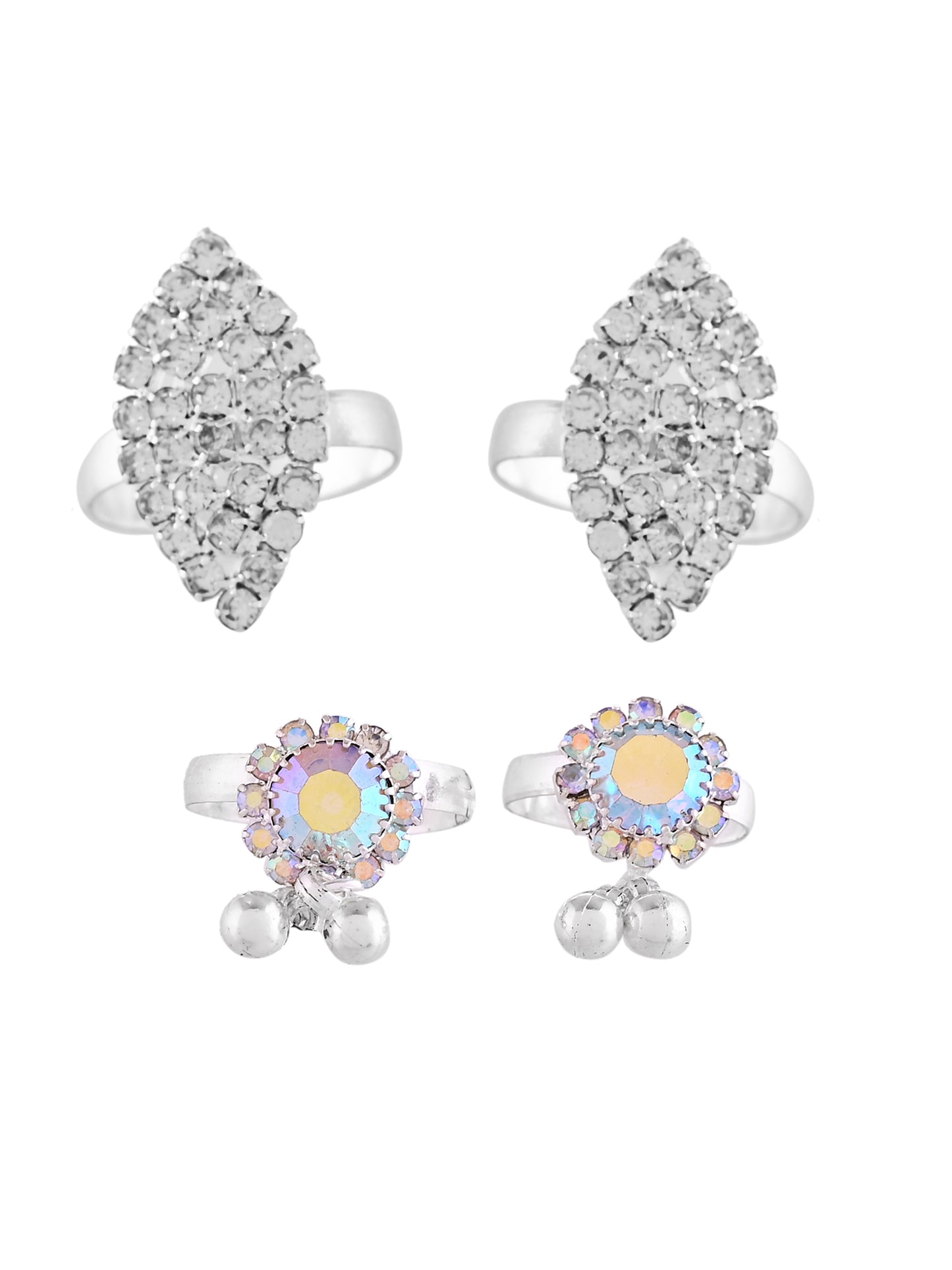 Silver-Plated Toe Ring & Bichhiya For Women | Adjustable Indian Foot Jewelry | Bridal & Ethnic Accessories