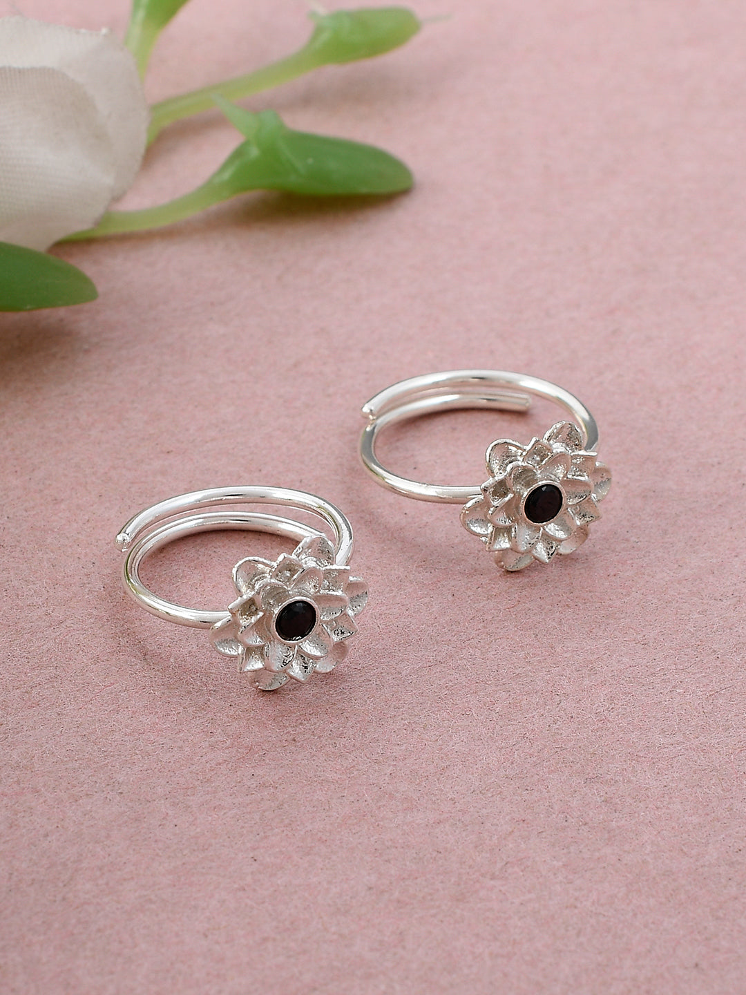 Silver-Plated Toe Rings For Women | Adjustable Foot Jewellery | Bridal & Ethnic Accessories