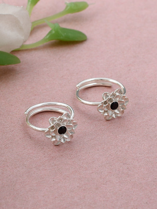 Silver-Plated Toe Rings For Women | Adjustable Foot Jewellery | Bridal & Ethnic Accessories