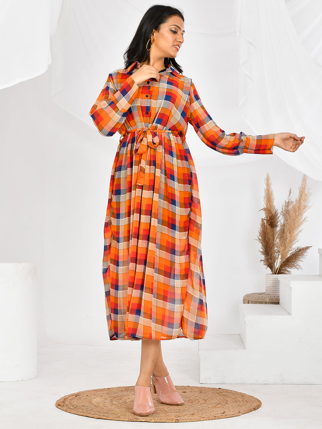 Buy Red Checks Western Dresses for Women & Girls for Party Online at  Silvermerc | SWF2UCS_9 – Silvermerc Designs