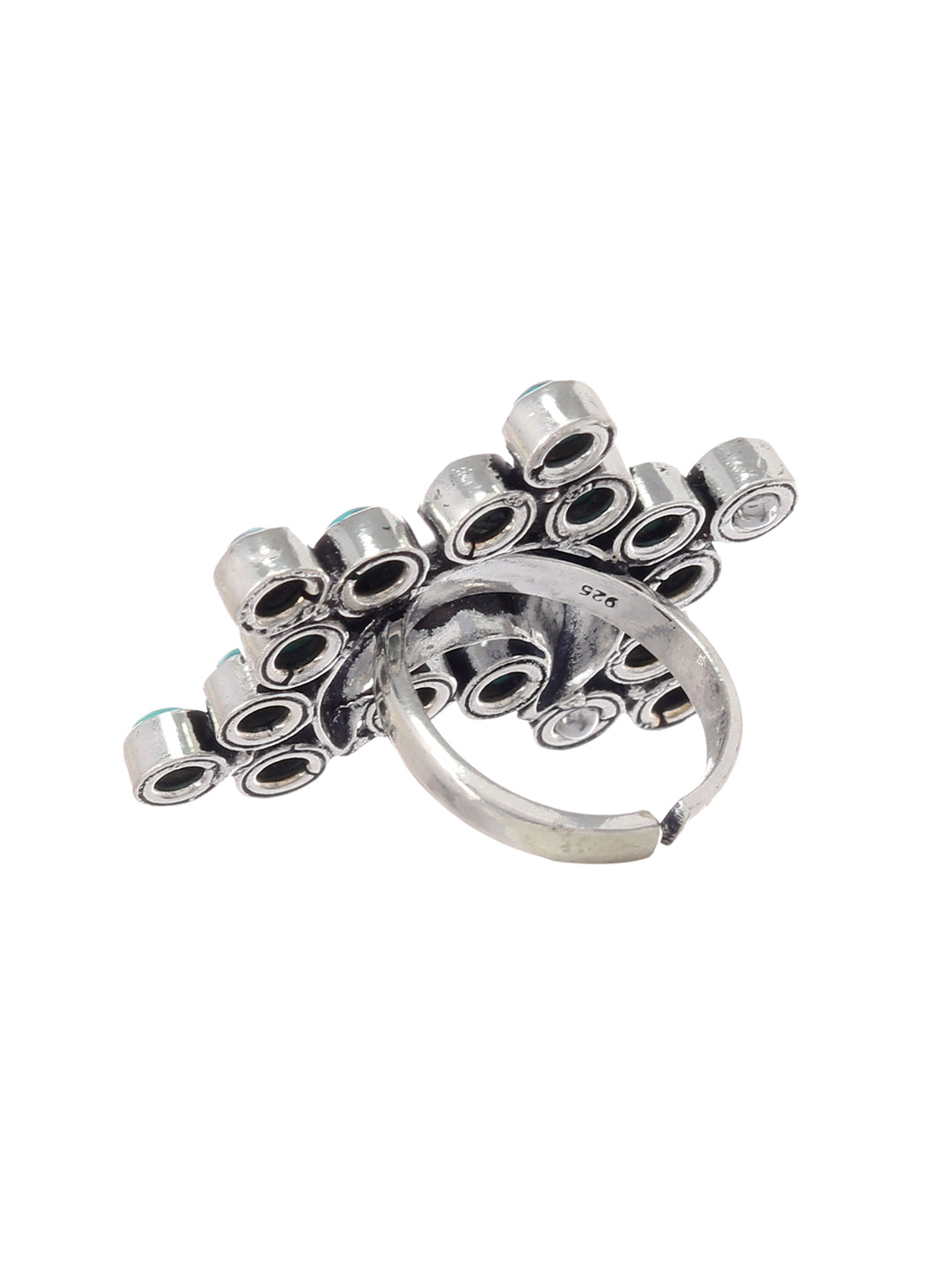 Oxidised Silver Ring For Girls