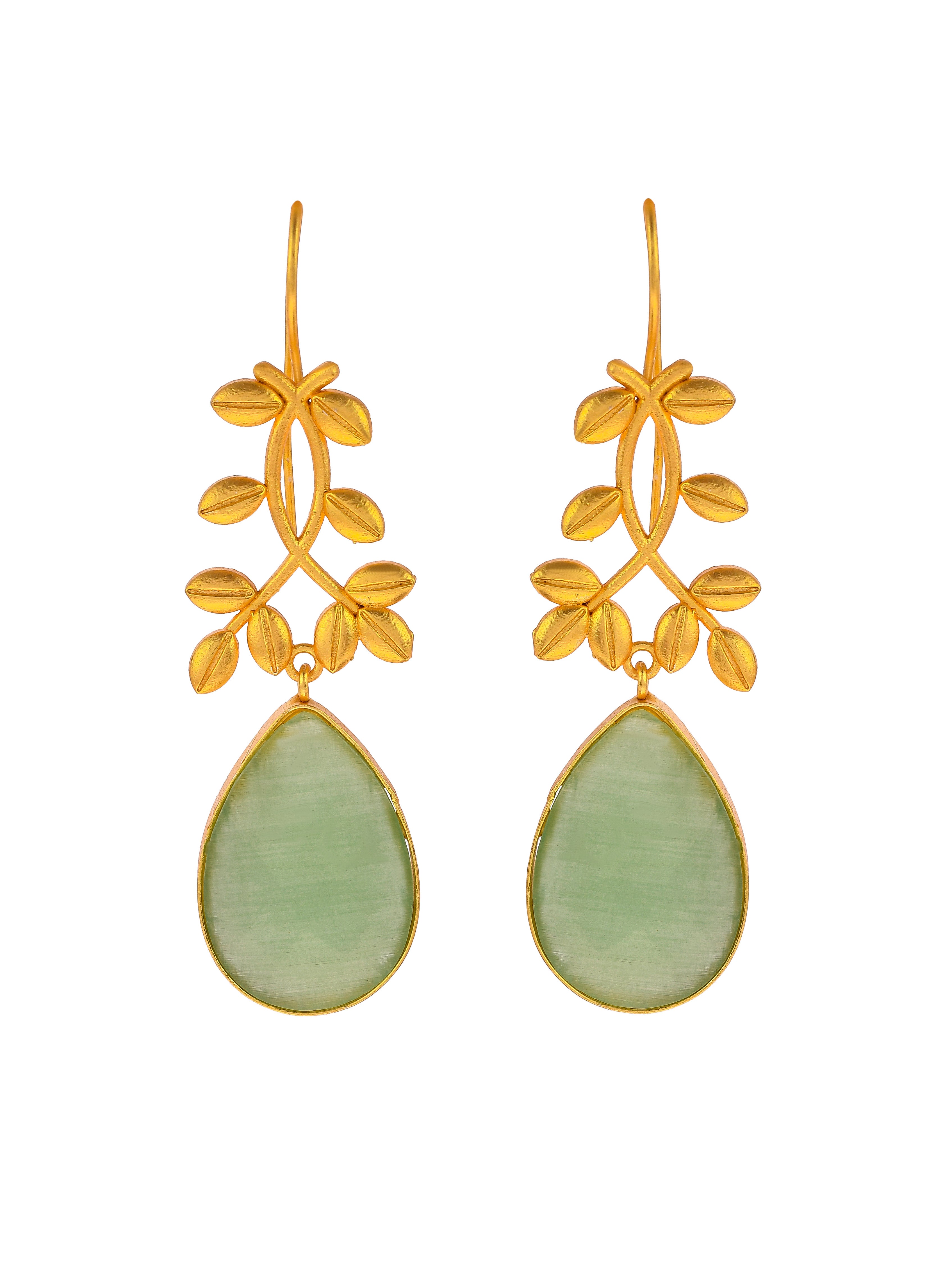 Buy Radiant Gold Dangle Earrings Online - Zaveribros