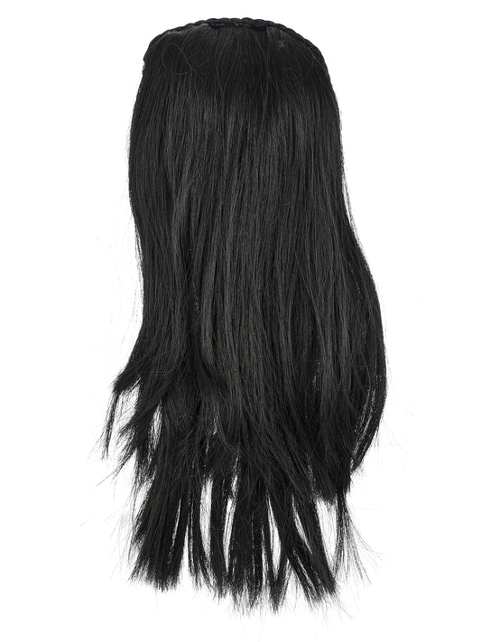 Women Black Straight Hair Extension With Hair Clip