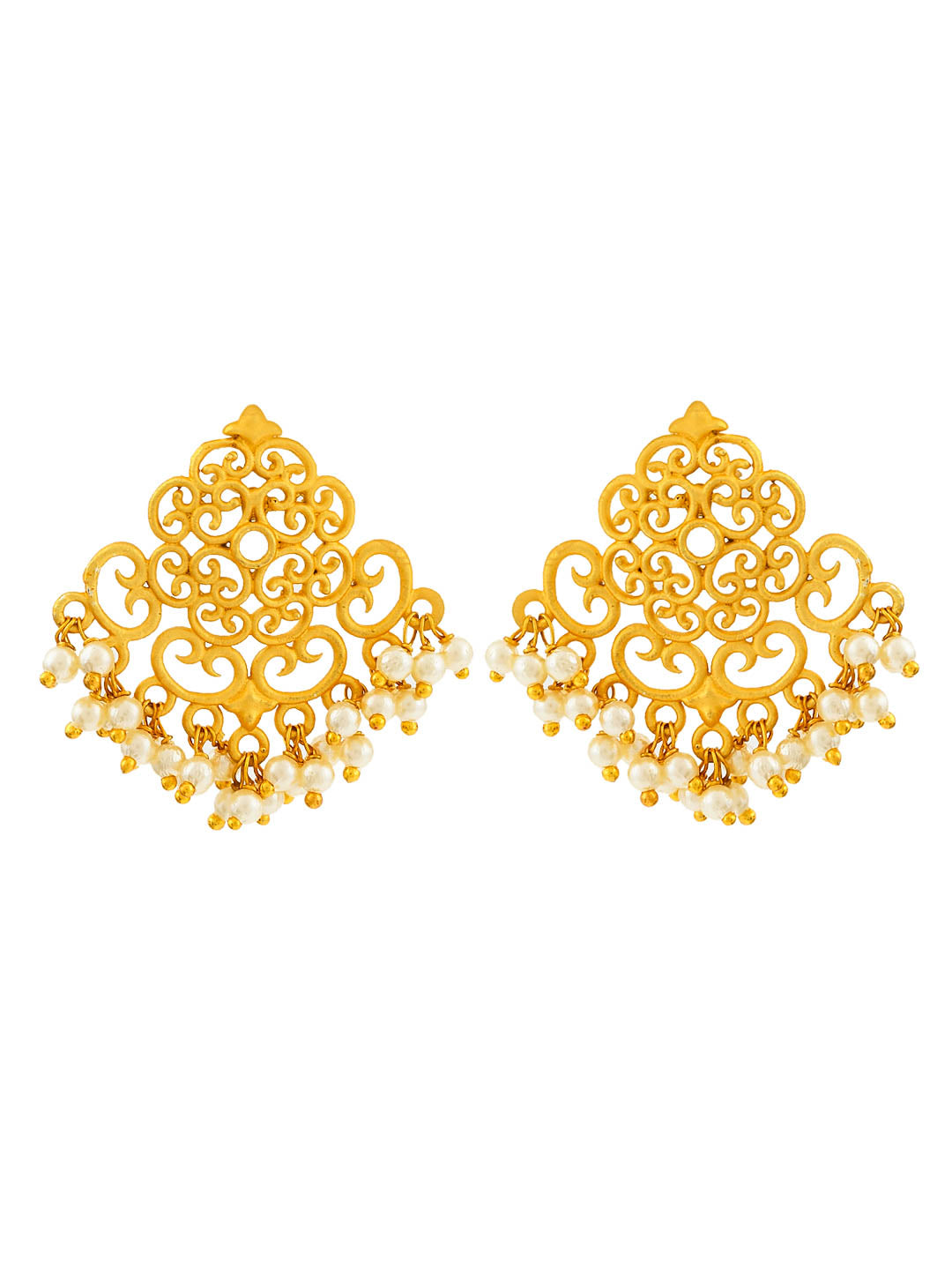 Gold Plated Pearl Filigree Jewellery Set