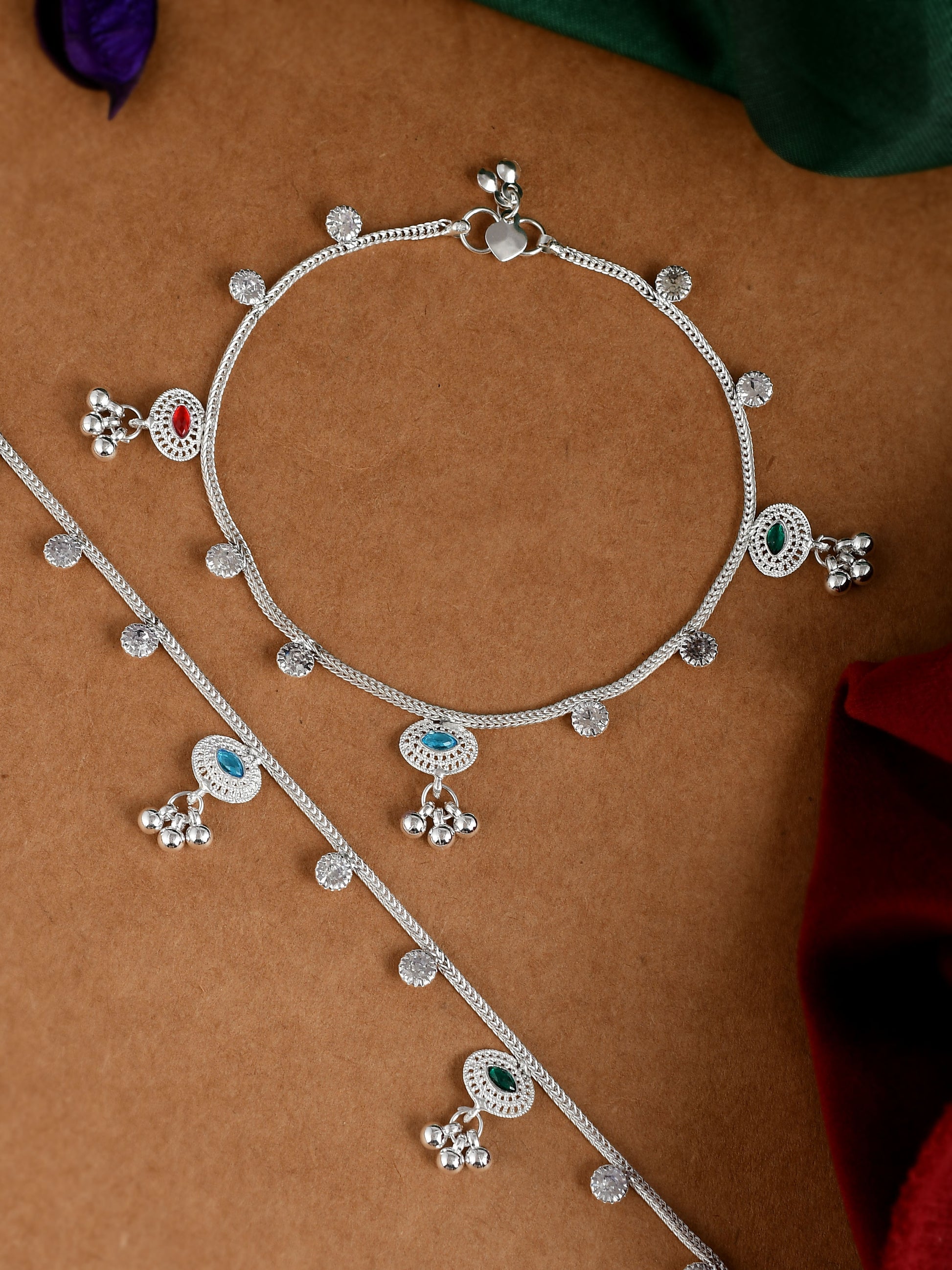 Daily Wear Simple Chandi Ki Payal New Design Modern Silver Anklets