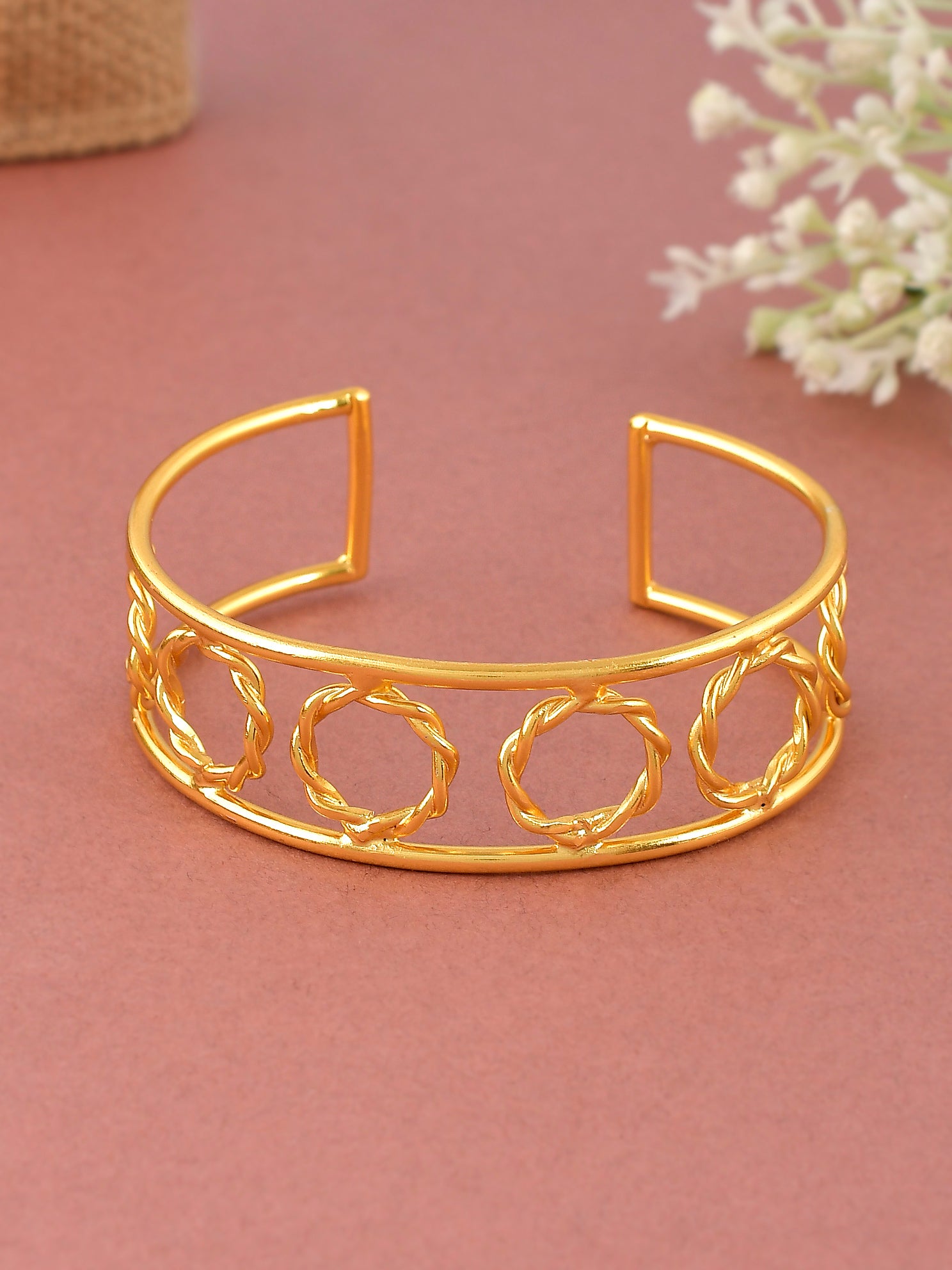 Circular Connect Gold Plated Bracelets for Women Online