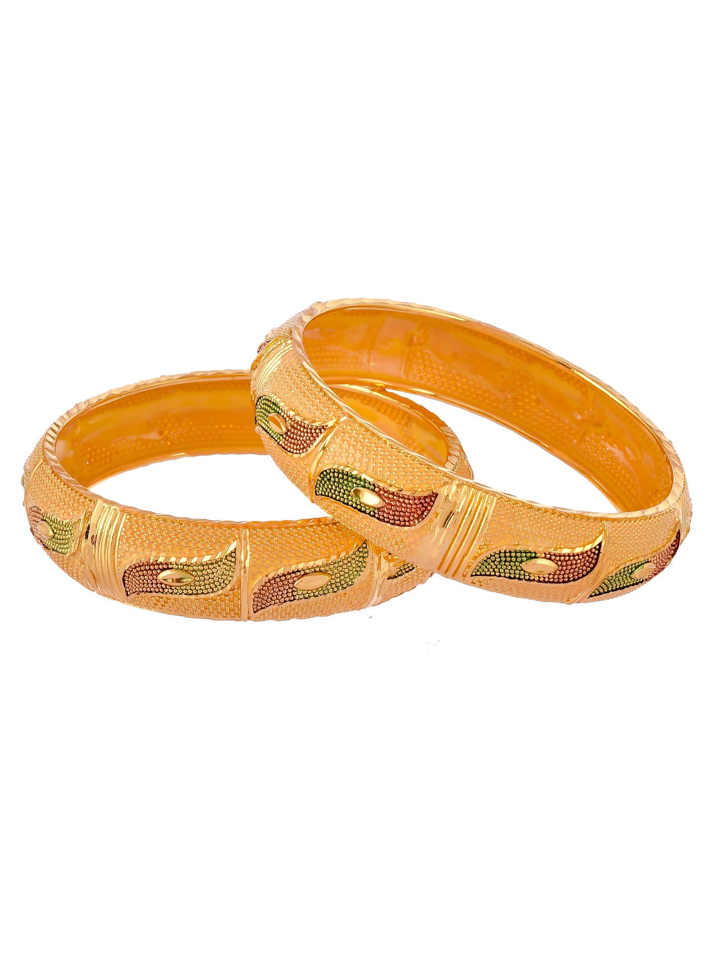 Set Of 2 Gold Handcrafted Bangles