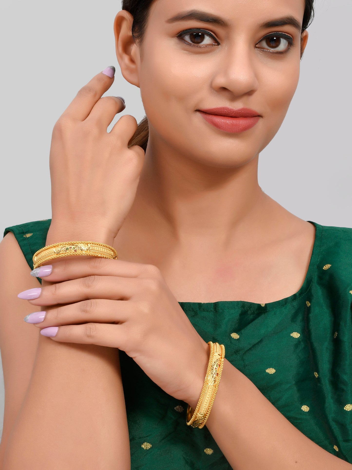 Set Of 2 Gold Plated Bangles