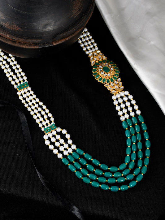 Side Kundan Brooch Layered Necklaces for Women Online
