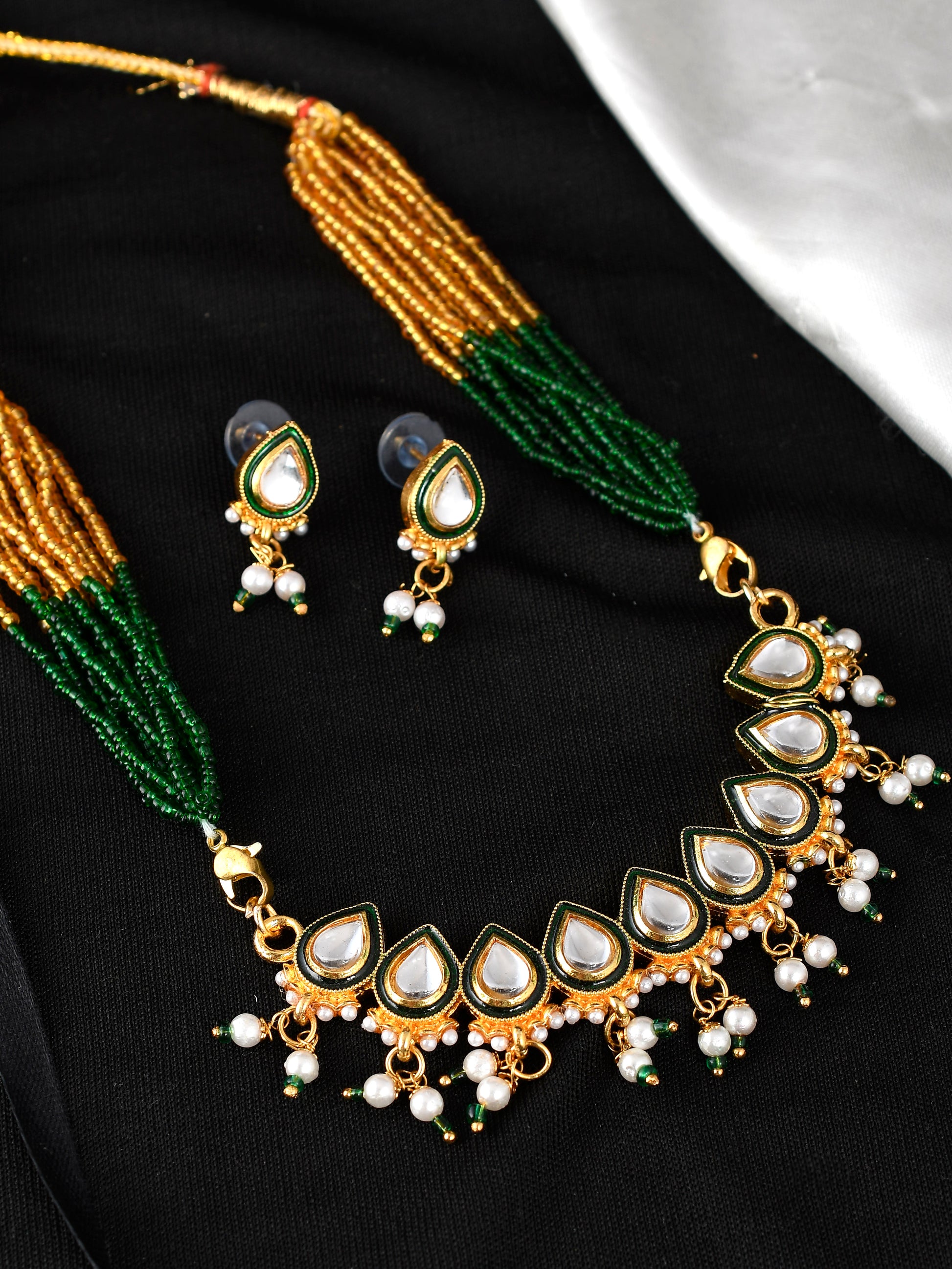 Multicolor Beads Kundan Meenakari Jewellery Sets for Women Online