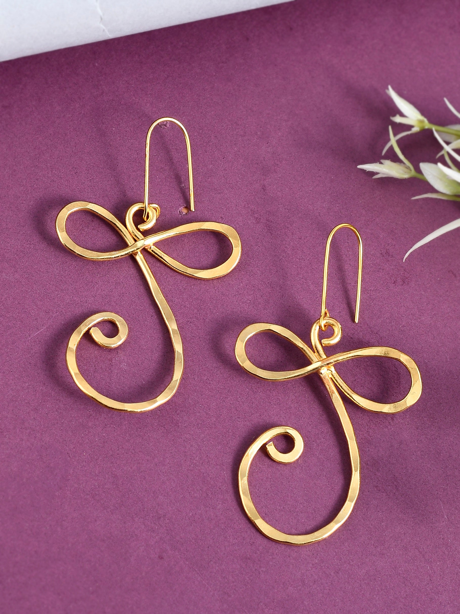 Gold Plated Artisanal Brass Earrings for Women Online