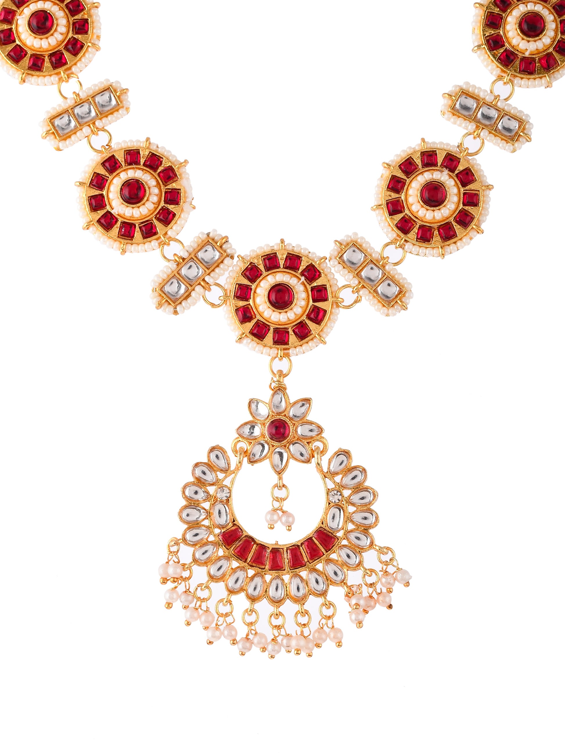 Women Gold-Plated & Kundan Studded Matha Patti