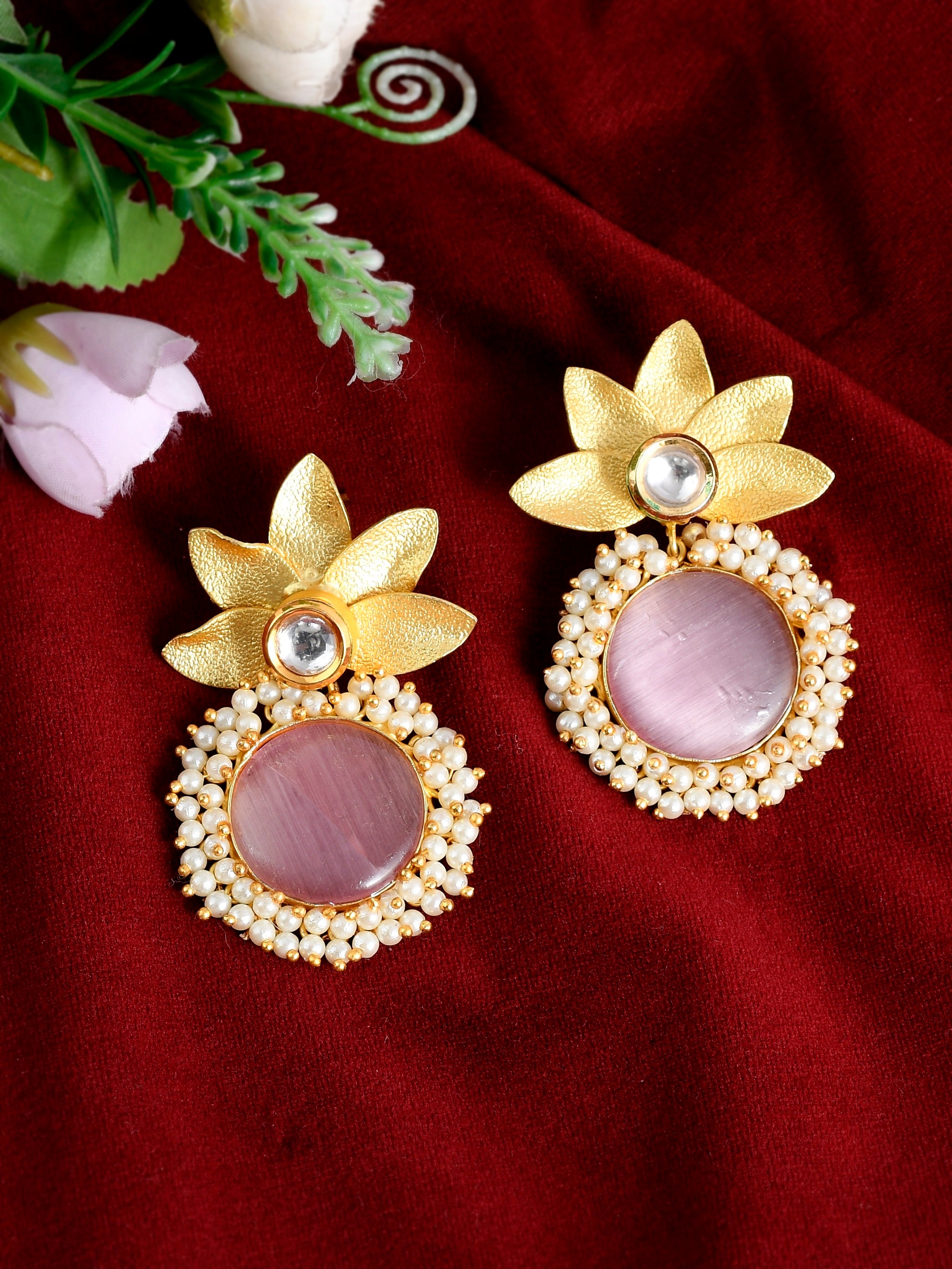 Stylish Jewelry White Pearl Party Wear Heavy Earrings Jewellery Earrings   Drops Free Delivery India