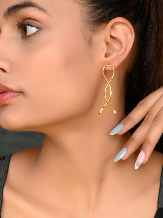 Gold Plated Handcrafted Western Drop Earrings for Women Online