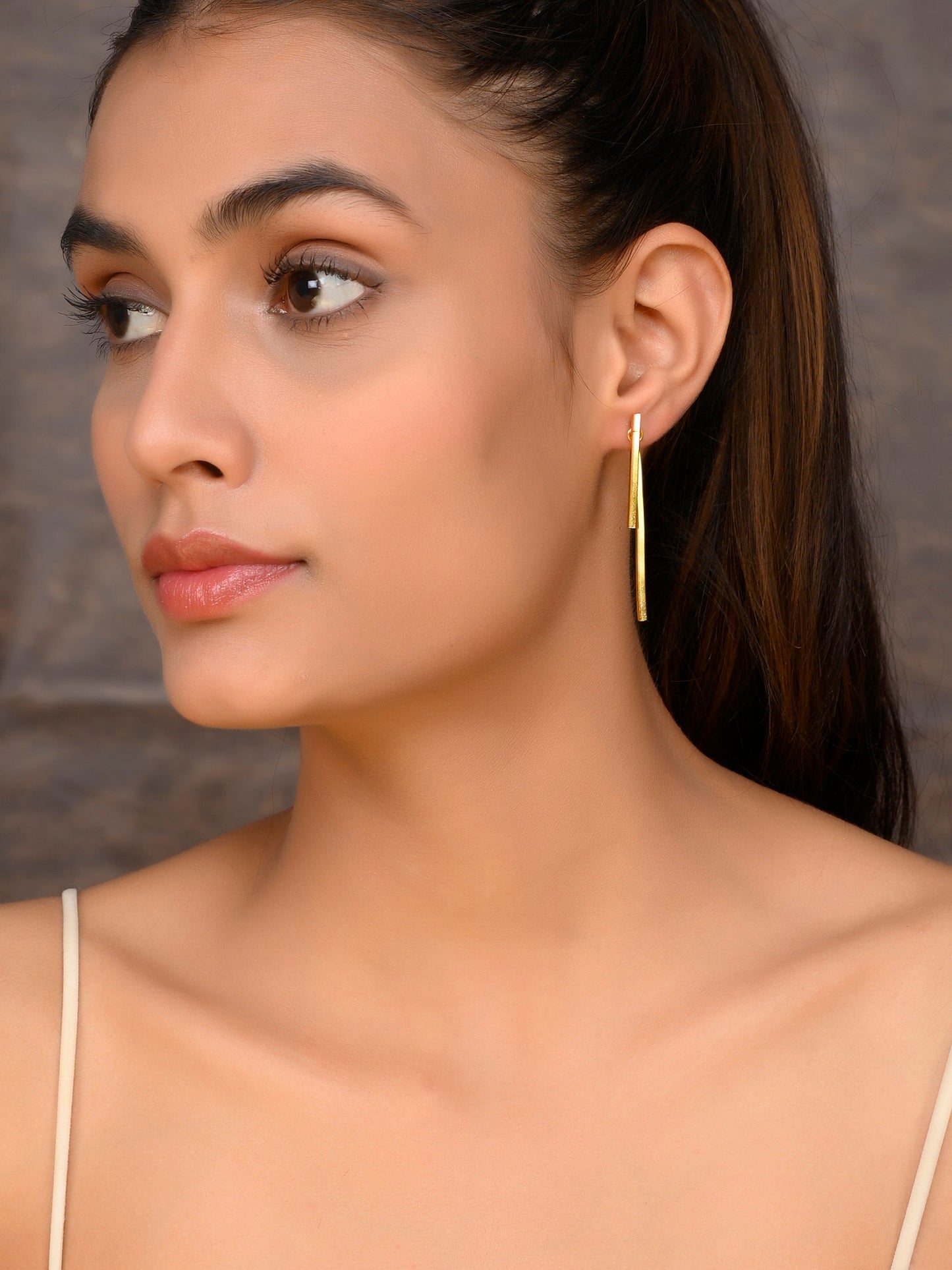 Gold Plated Handcrafted Western Drop Earrings