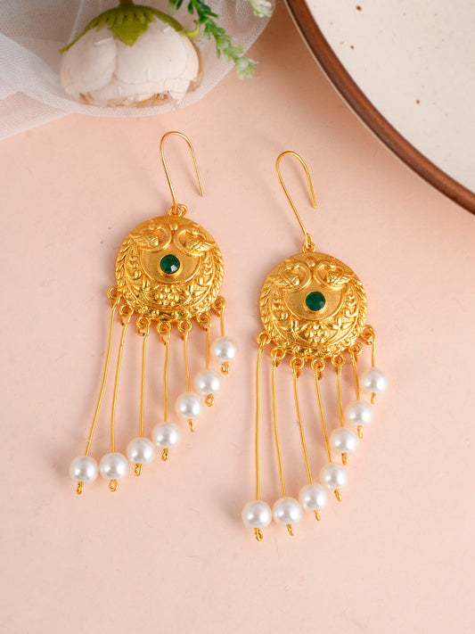 Gold Plated Long Dangle Earrings for Women Online