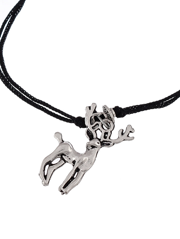 Reindeer Silver plated Charm Anklet