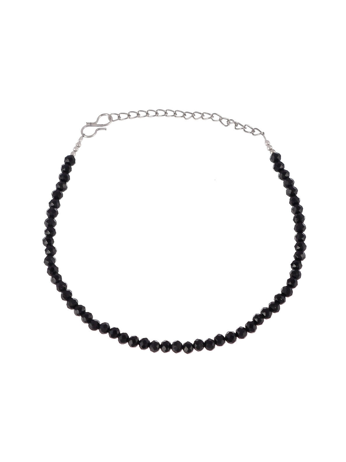 Black Onyx Faceted Beads Designer Anklet