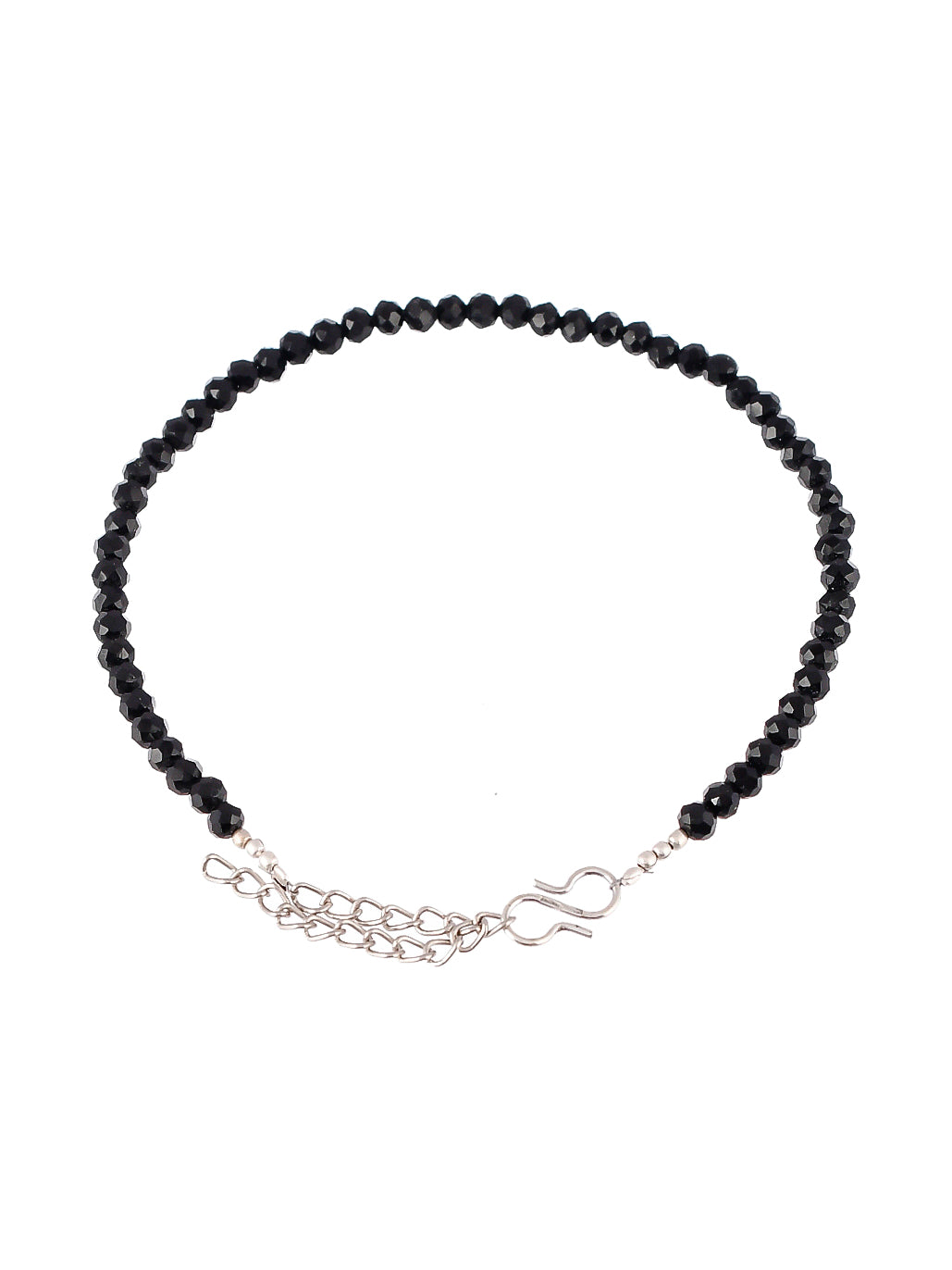 Black Onyx Faceted Beads Anklet